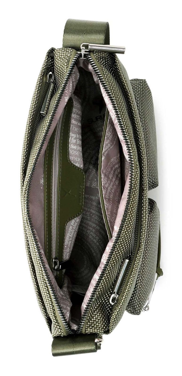 SURI FREY Suri Sports Marry Handbag With Zipper L Khaki Nylon