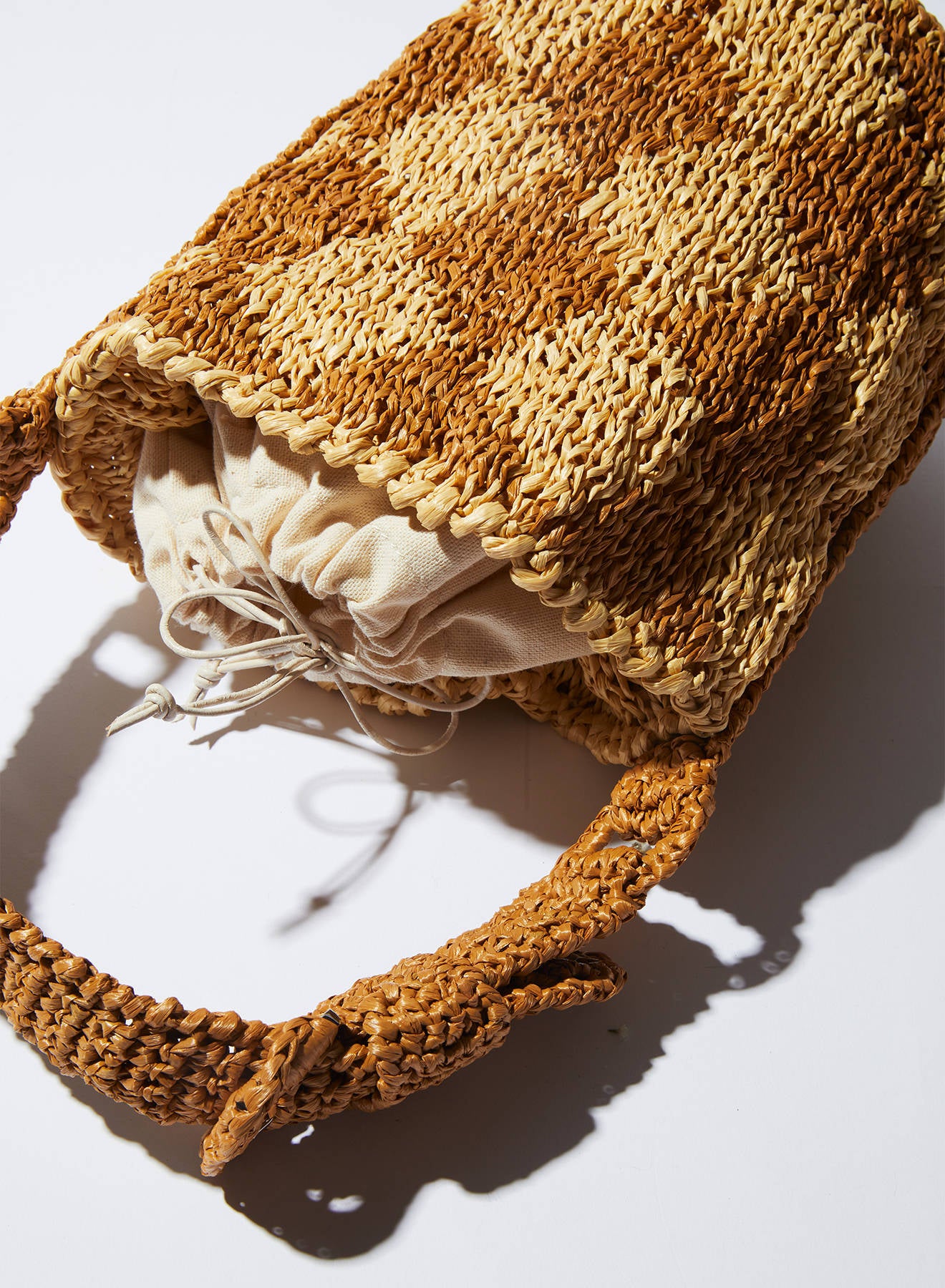 Maria la Rosa Ottawa Mini Bucket Tasche Natural Raffia