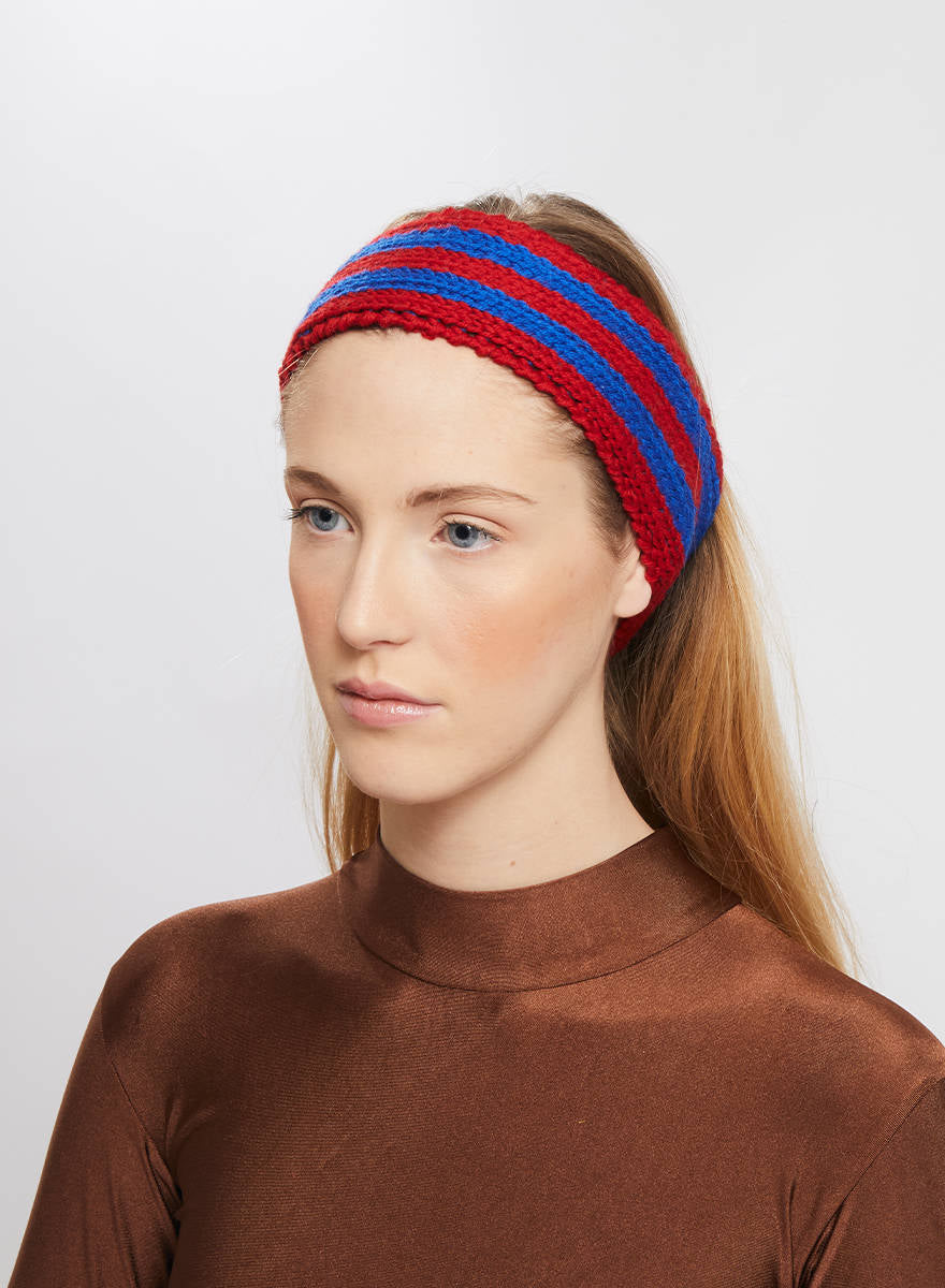 Maria la Rosa Headband Haarband Rot Wolle