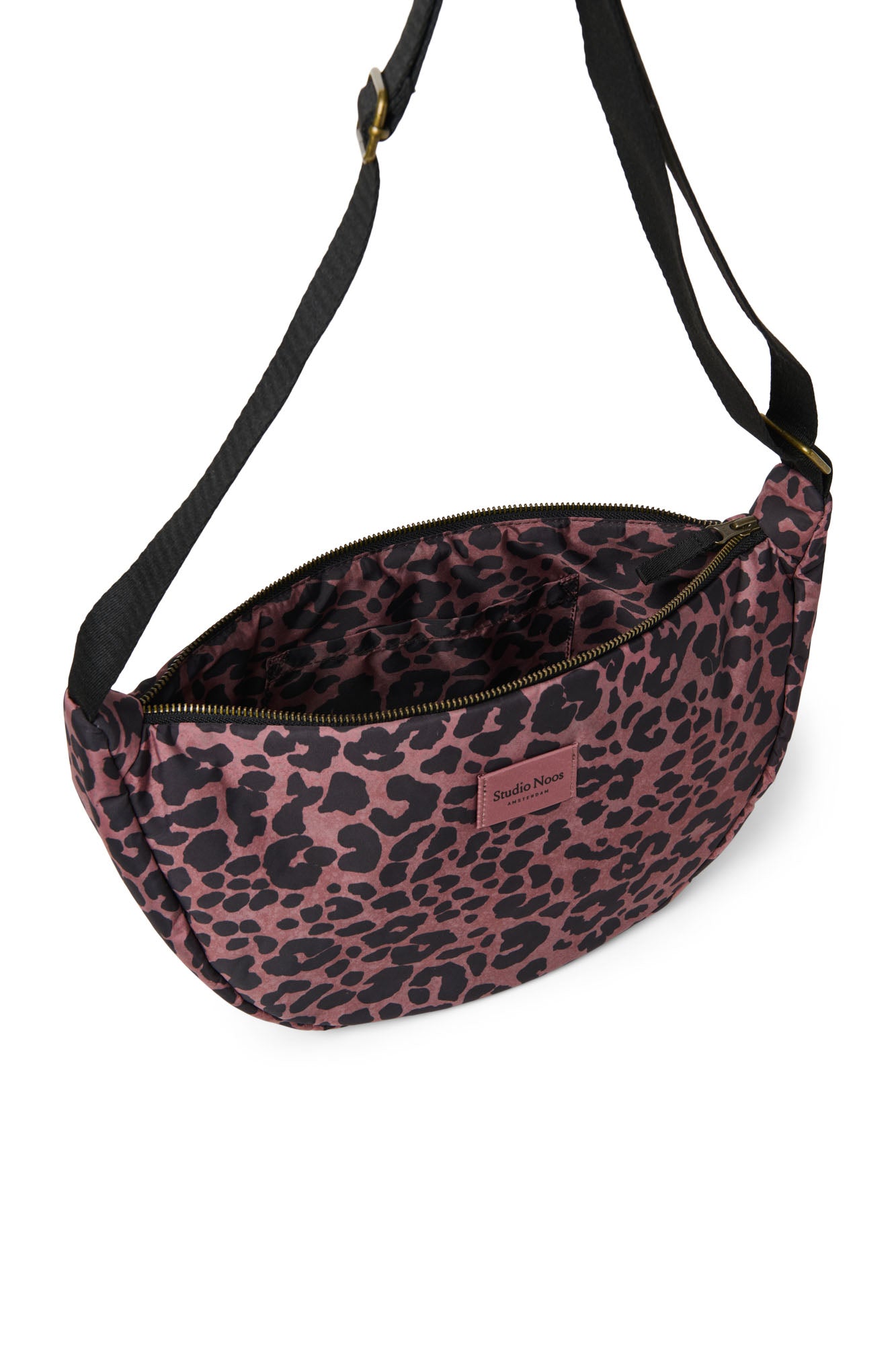 Studio Noos Puffy Fanny Pack Bauchtasche Rot Leopard