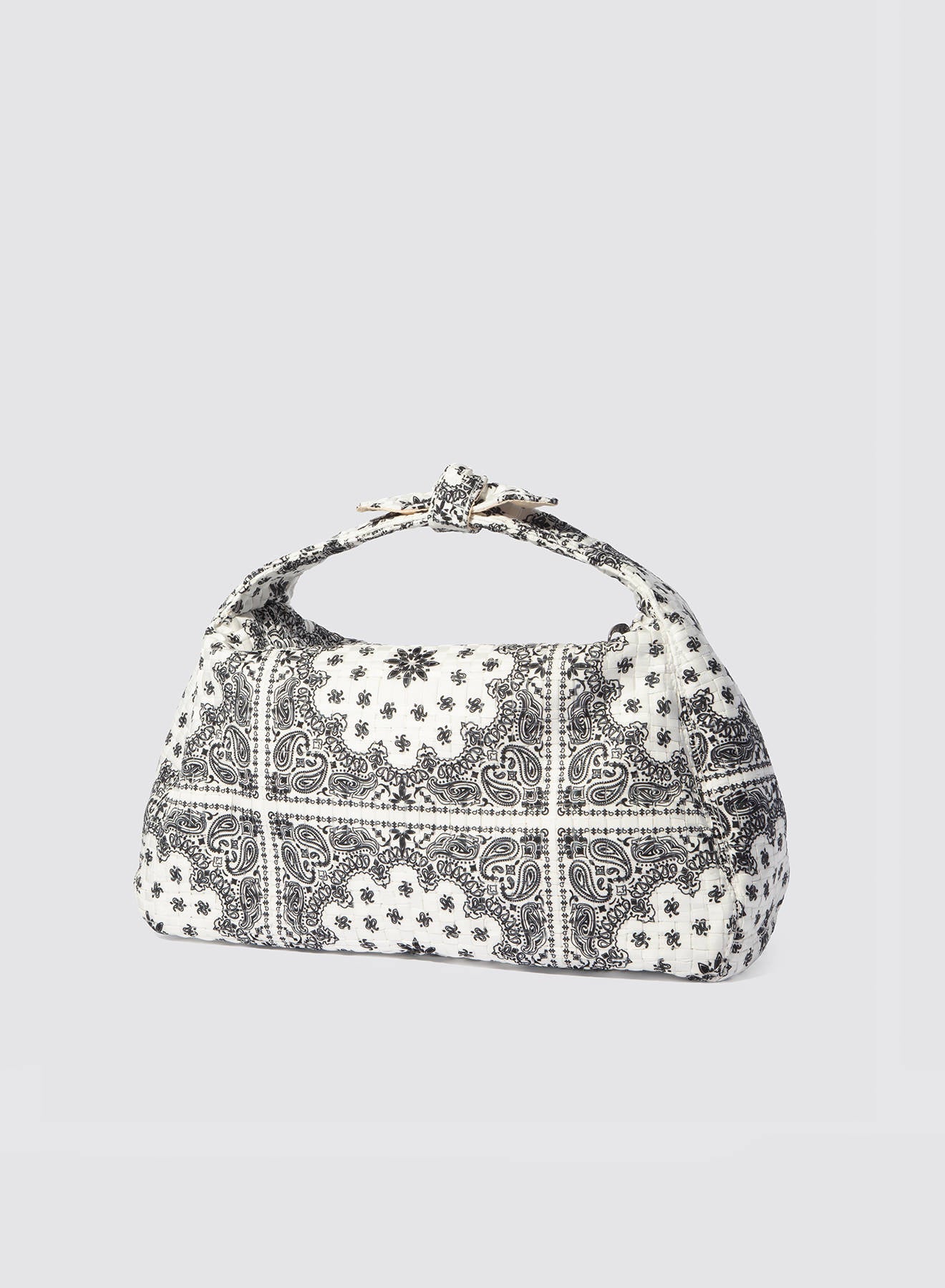 Maria la Rosa Bandana Bound Tasche Weiß bedruckt