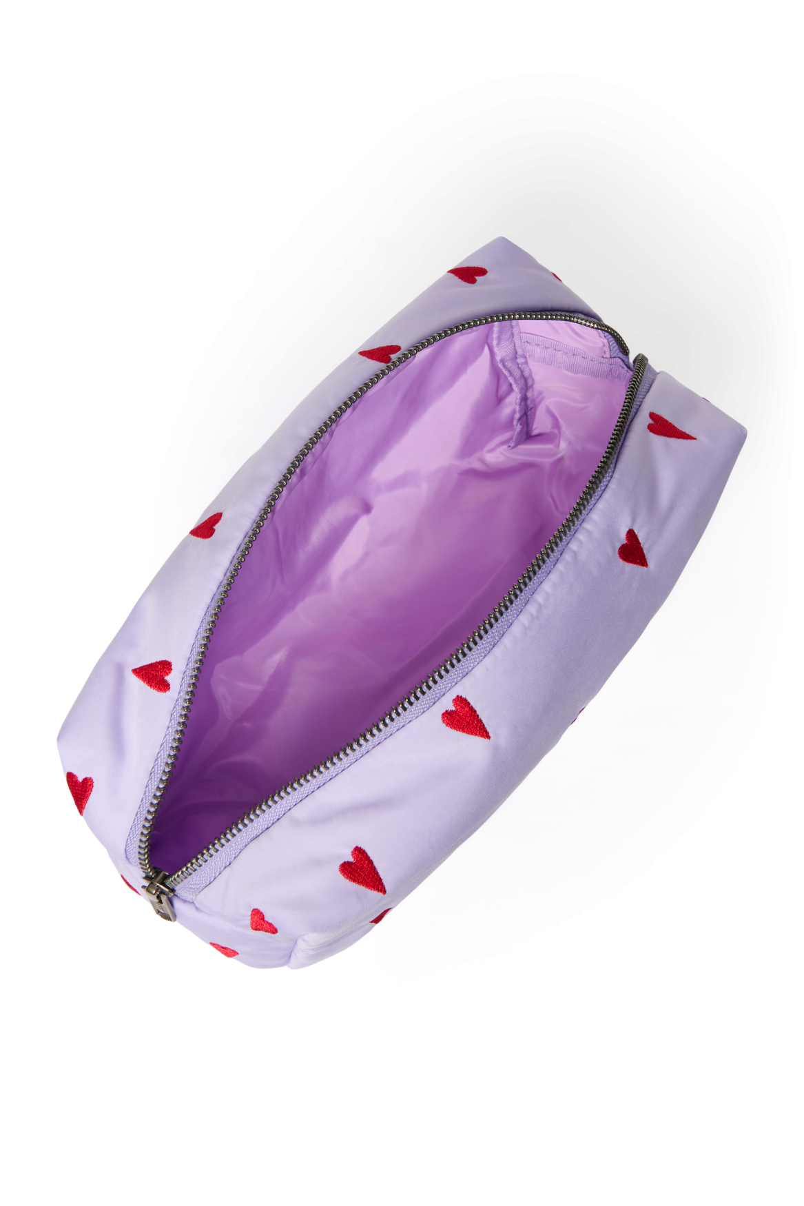 Studio Noos Puffy Pouch Wickeltasche Purple Hearts Herzen