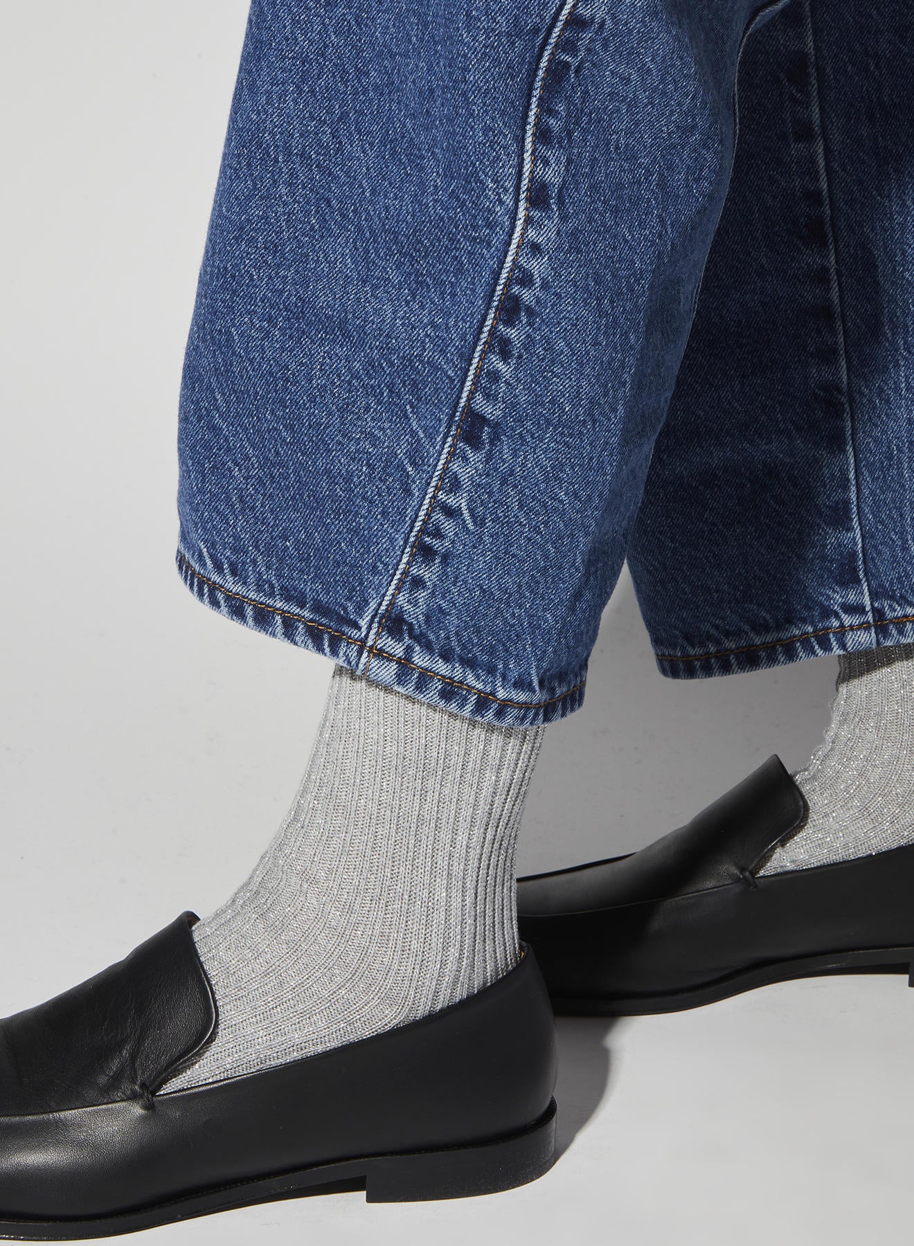 Maria la Rosa WD0A2UN4211 Socken Silver Lurex-Rippe