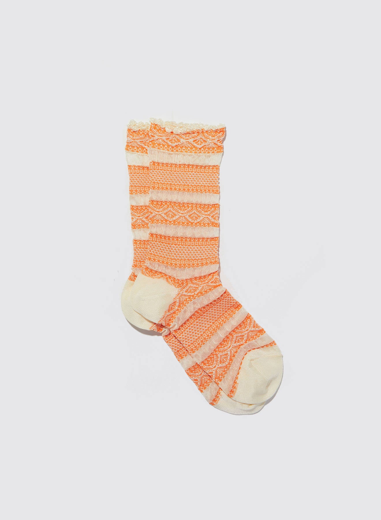 Maria la Rosa Lacy WSS26.05 Socken smaragd Jacquard