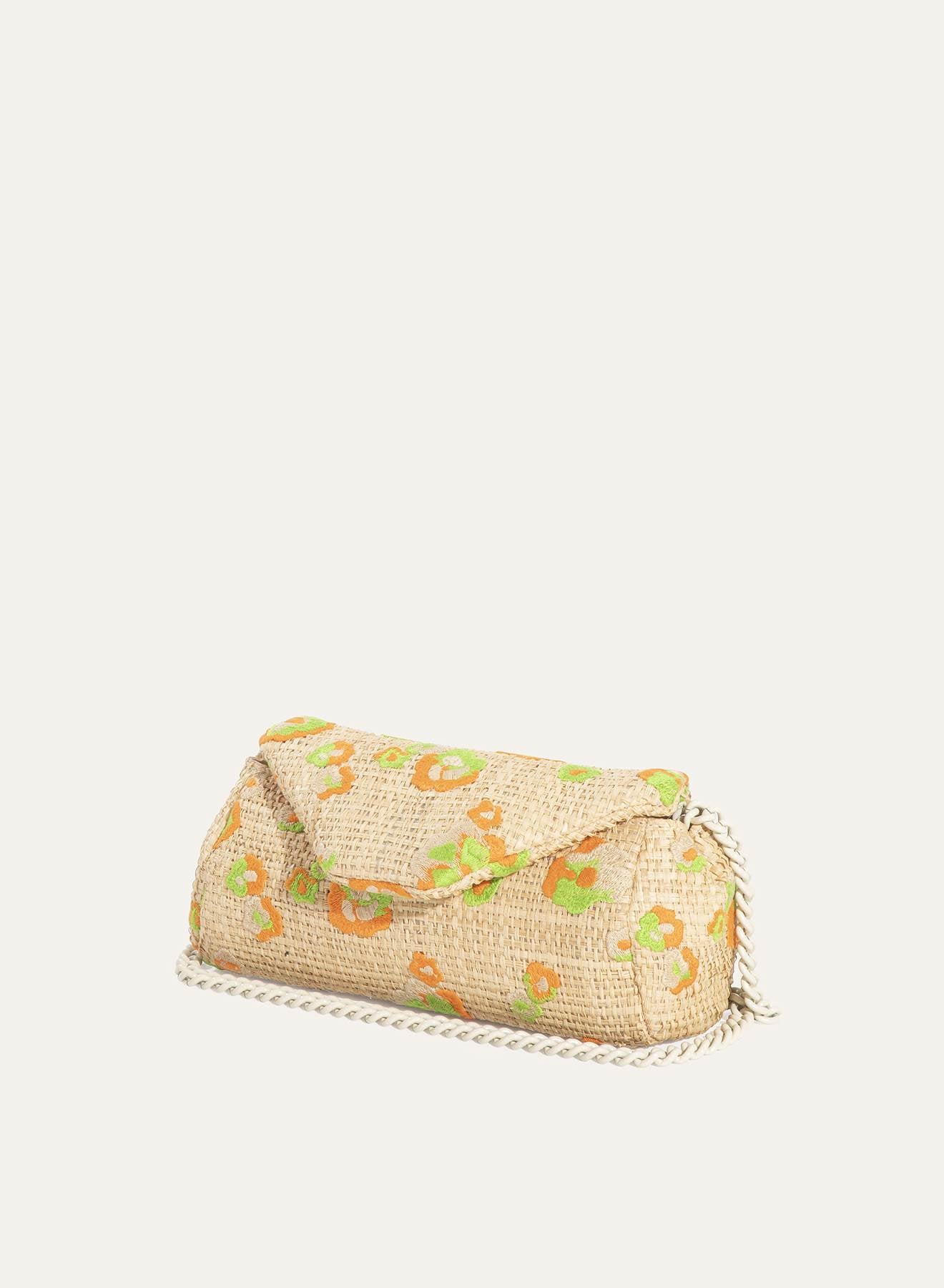 Maria la Rosa Albatros Peonia Tasche Orange Bast