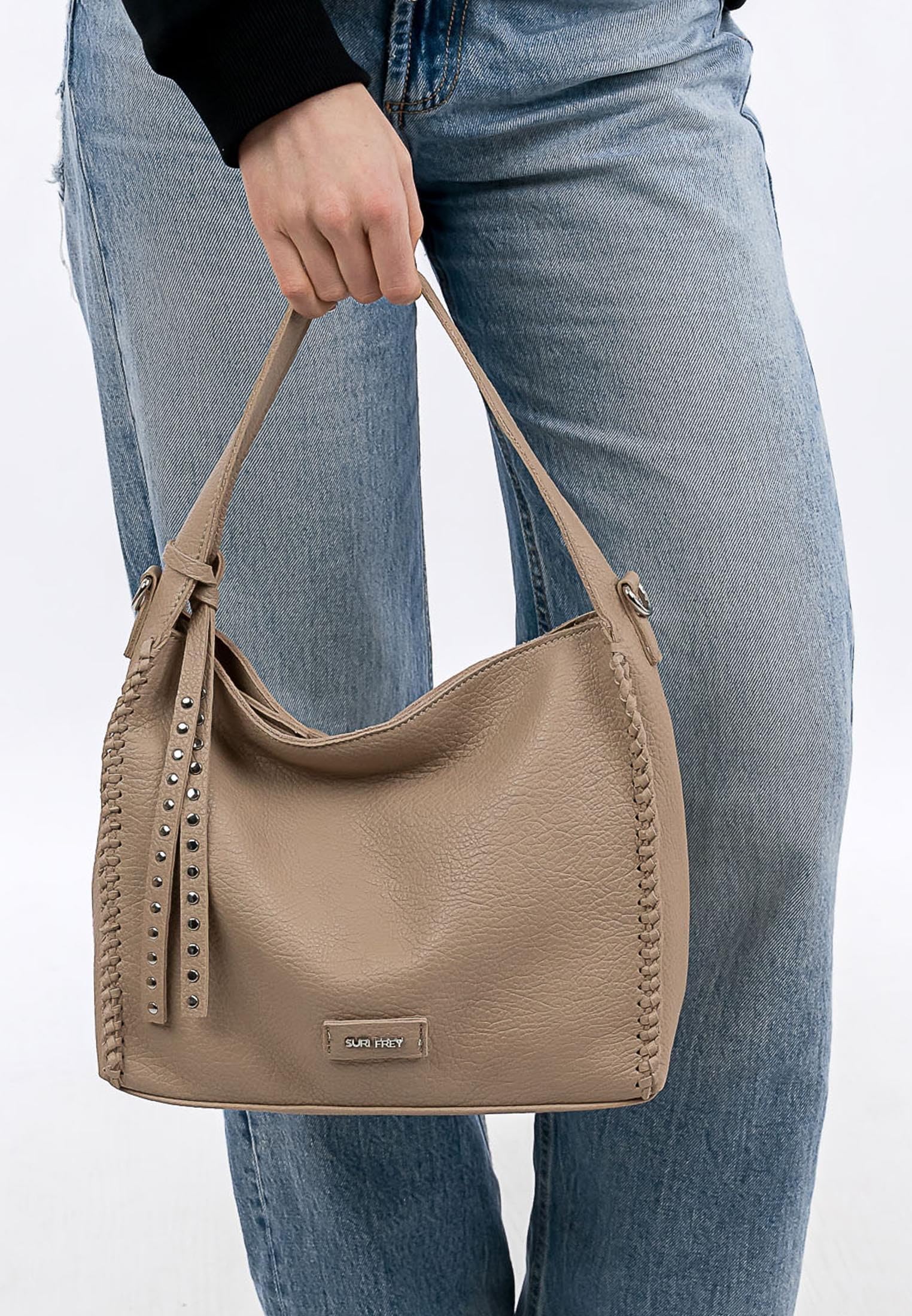 SURI FREY Franzy Hobo Bag S Schultertasche Sand