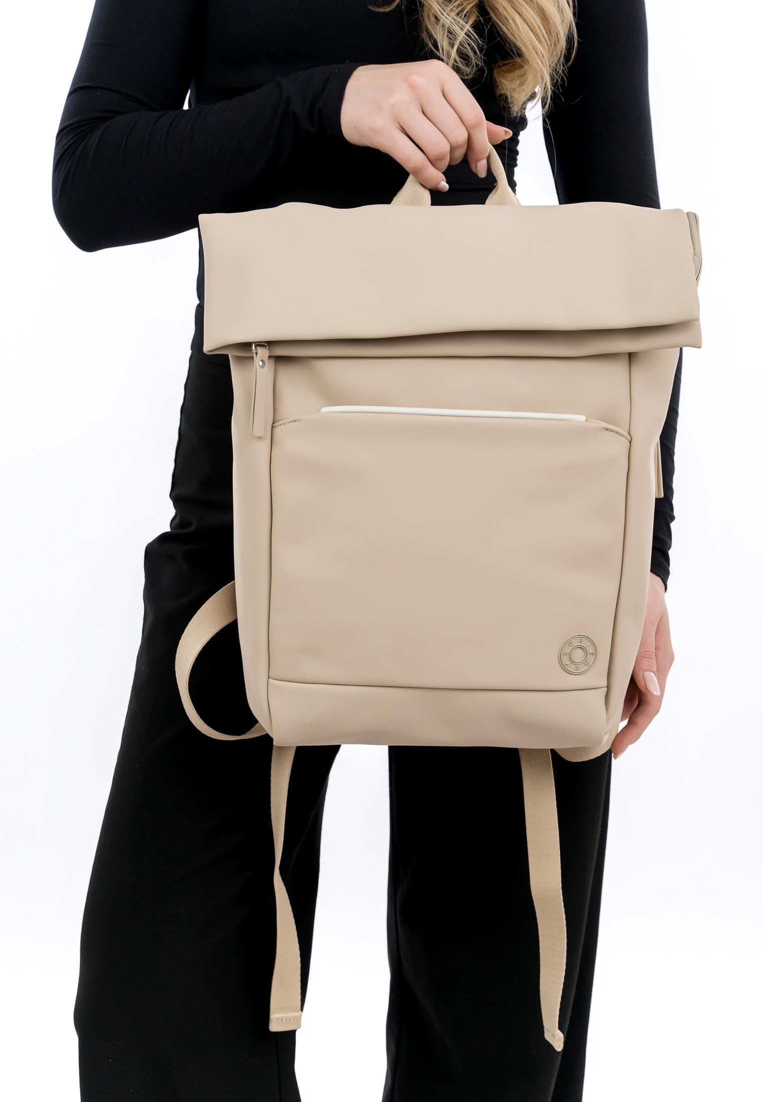 SURI FREY Besty City Backpack L Rucksack Sand Erweiterbar