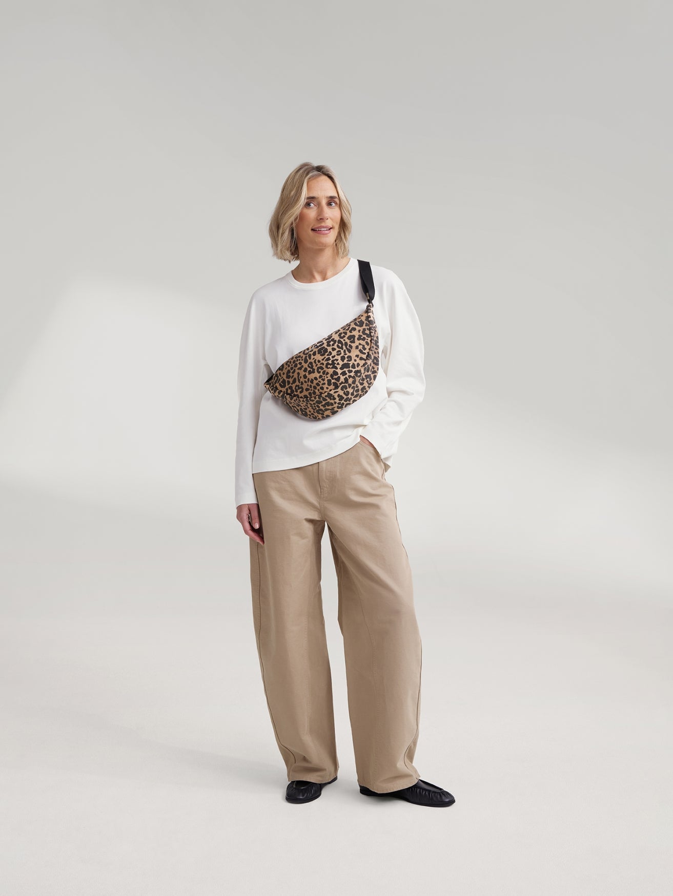 Studio Noos Cotton Adult Fanny Pack Bauchtasche Brown Leopard