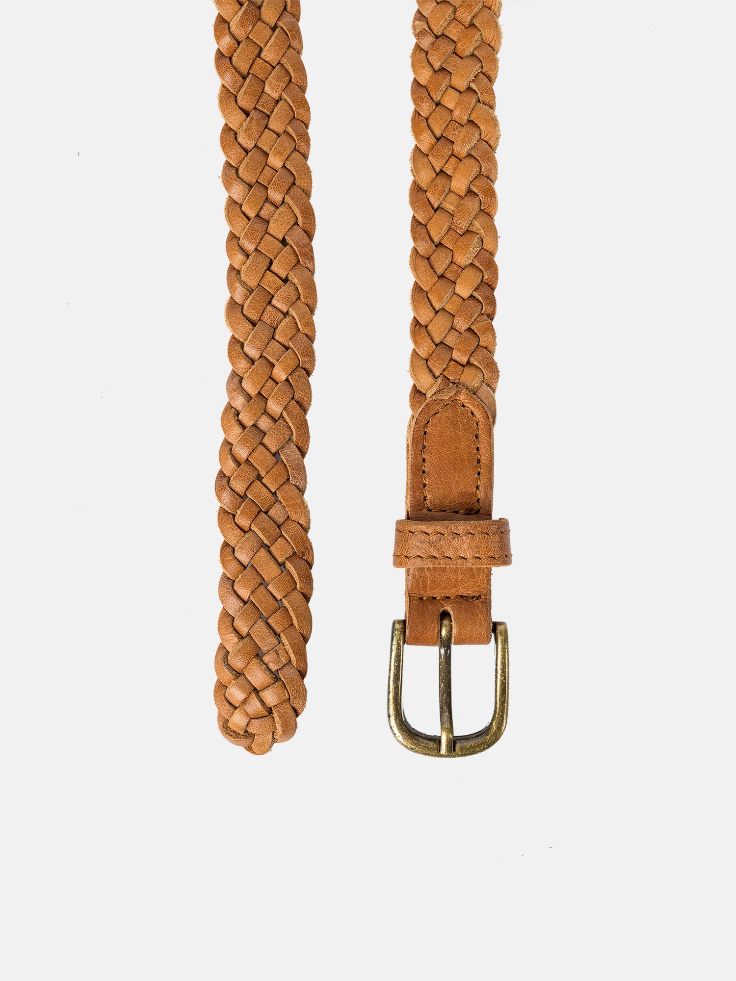 RE:DESIGNED Hazel 5292 Flechtgürtel Burned Tan Leder