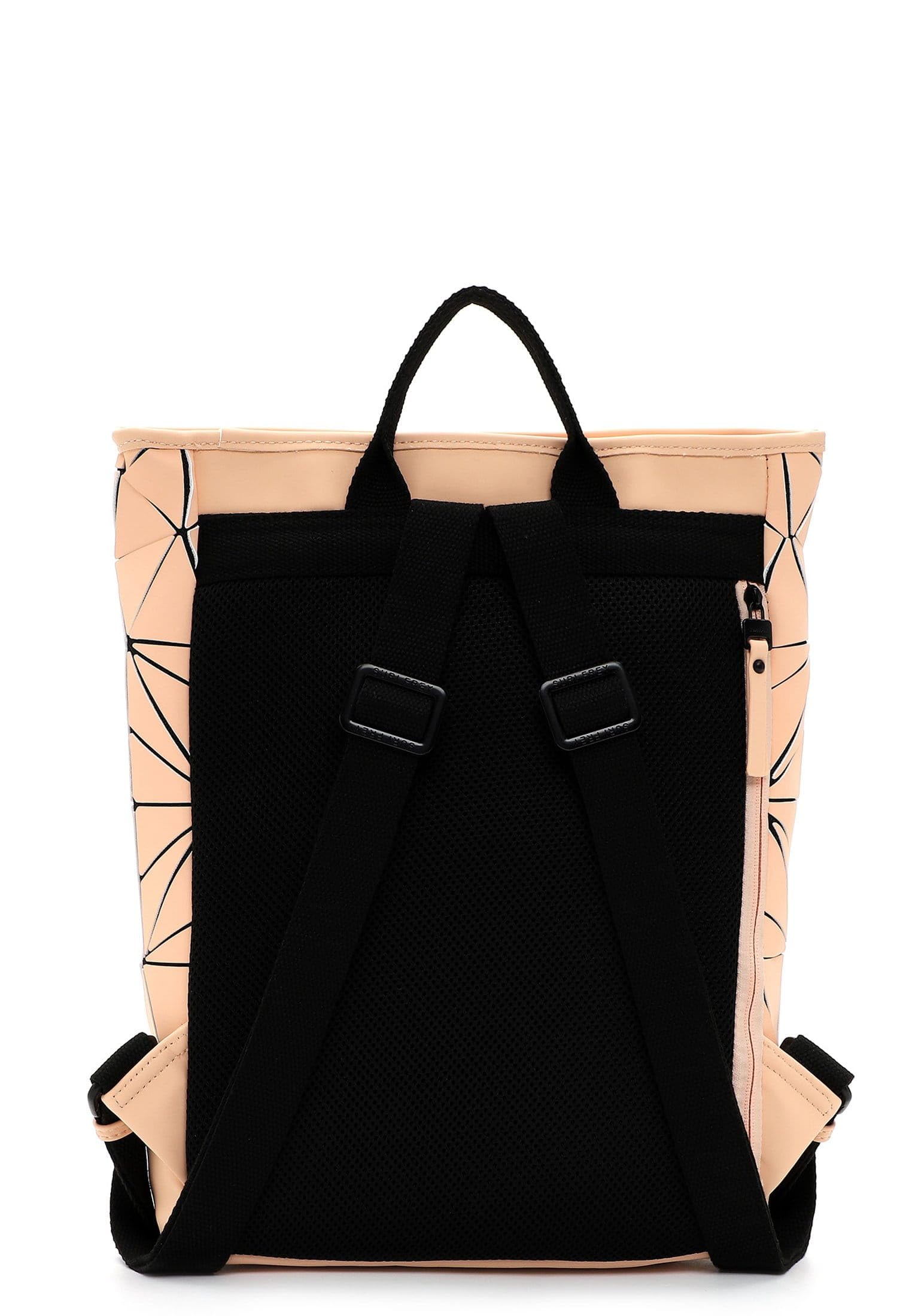 SURI FREY Jessy-Lu City Backpack L Rucksack Apricot 3D-Muster