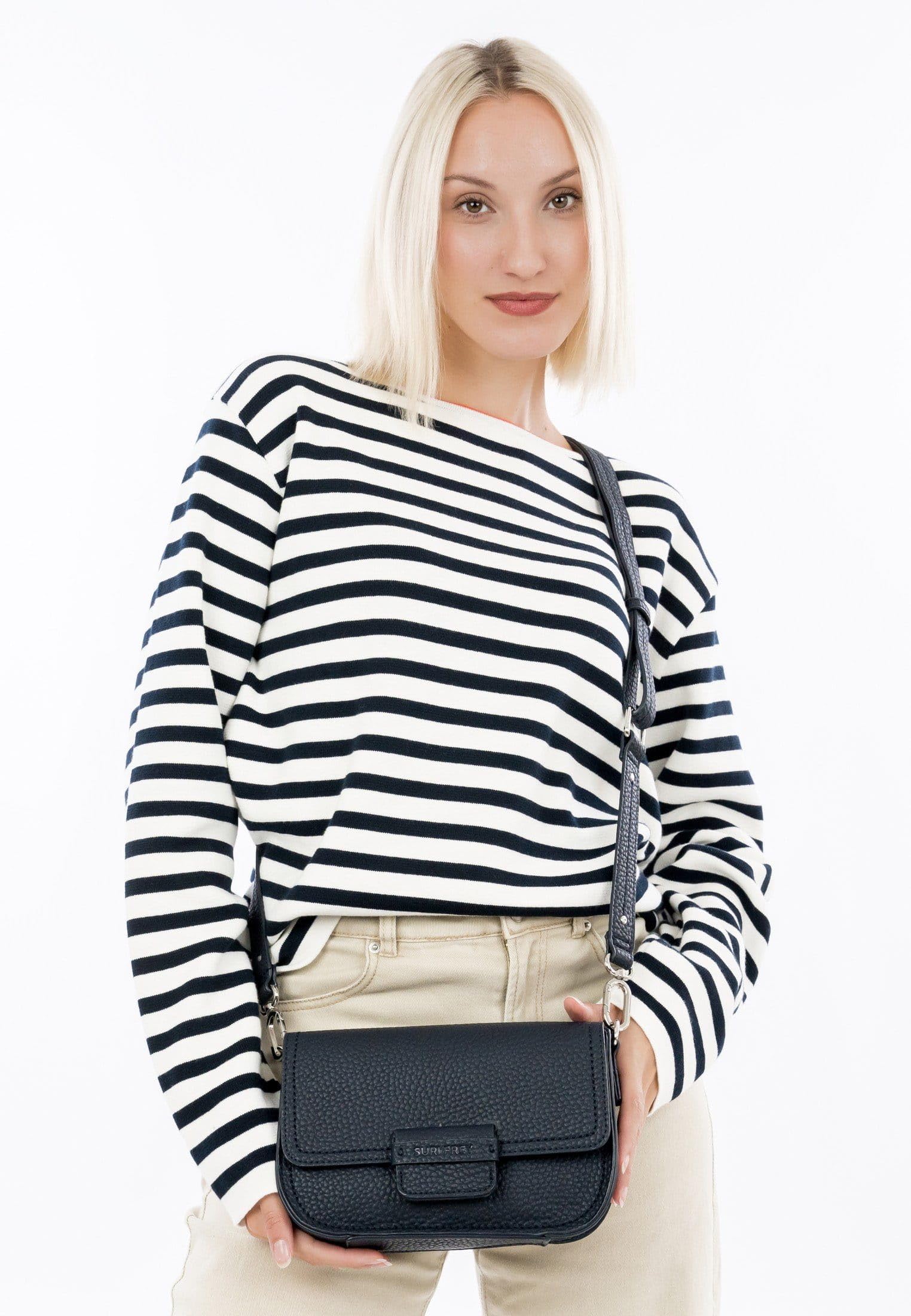 SURI FREY Berly Crossbody Bag Umhängetasche Blau Klappe