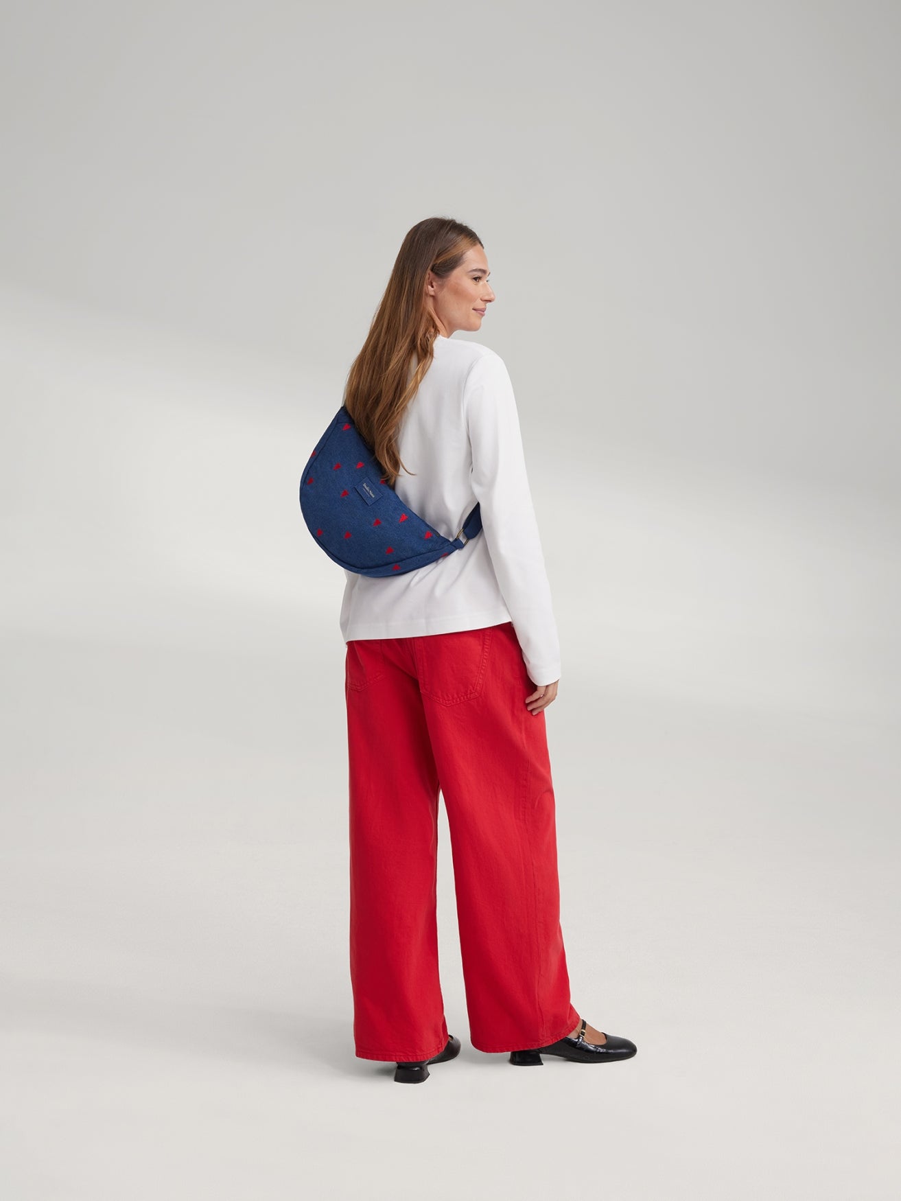 Studio Noos Denim Bauchtasche Dunkelblau Herzen