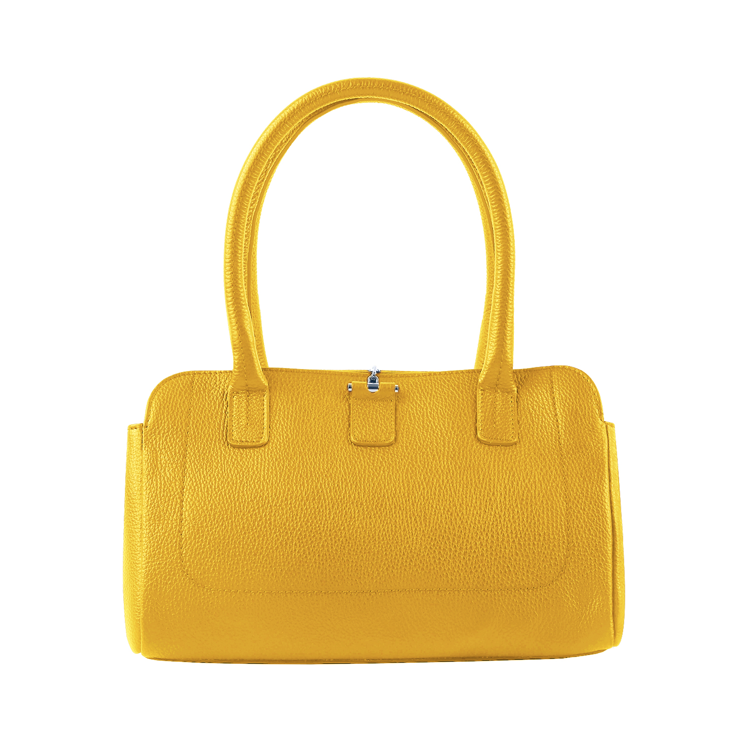 Lamarthe Paris Schultertasche Gelb Rindsleder Made in Italy
