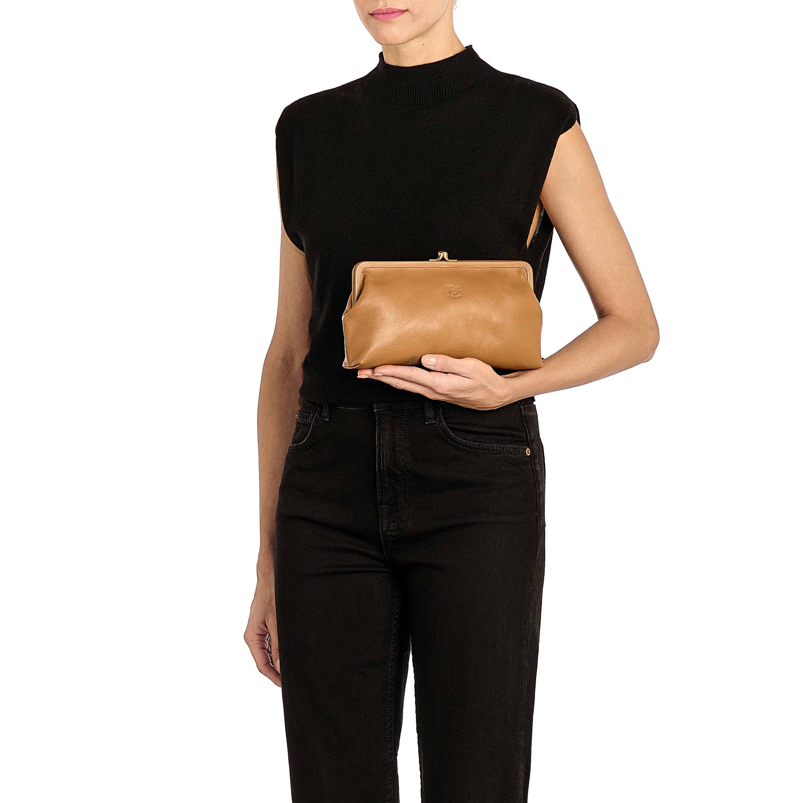 Il Bisonte Manuela Clutch Vollleder Gianduia