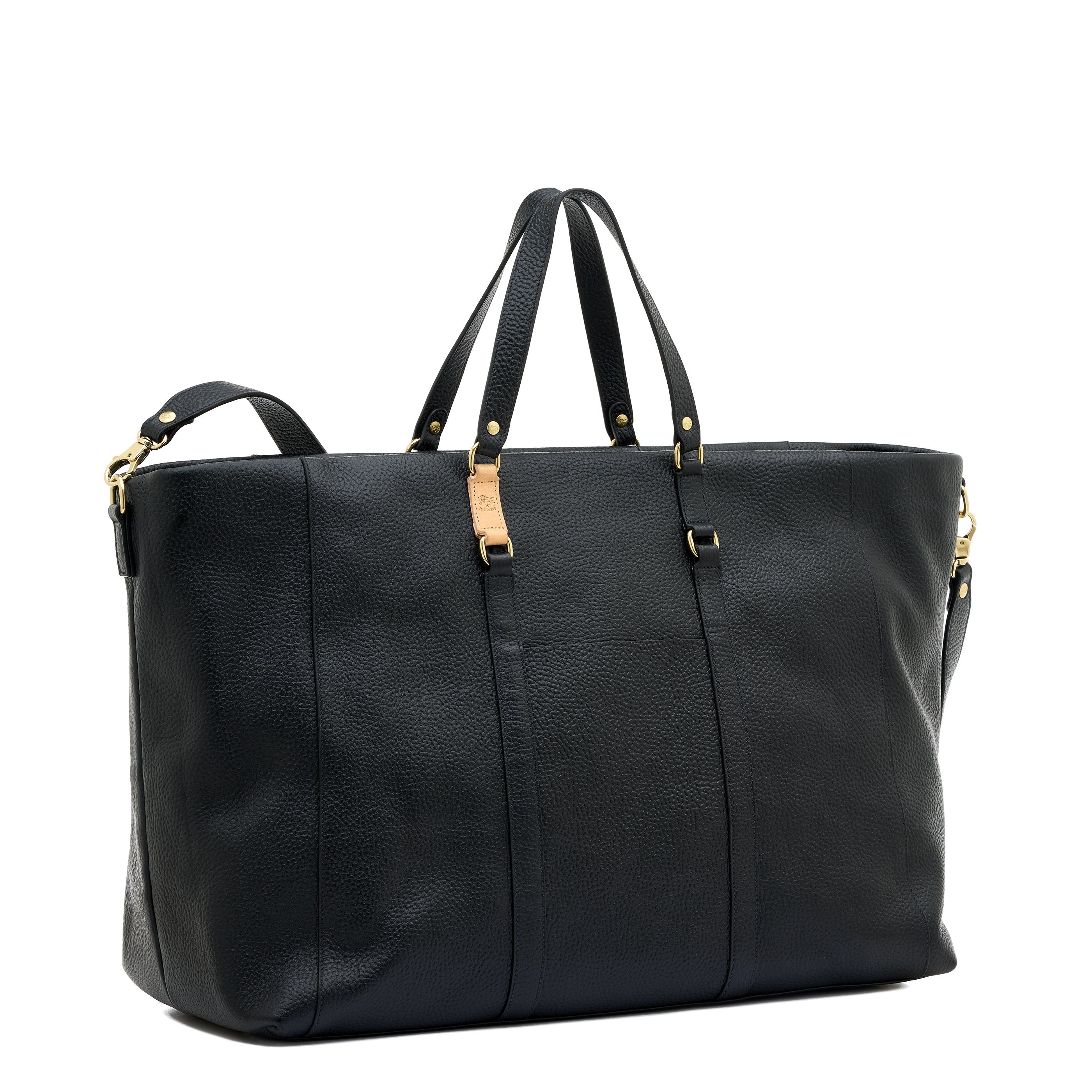 Il Bisonte Segno Reisetasche Schwarz Leder