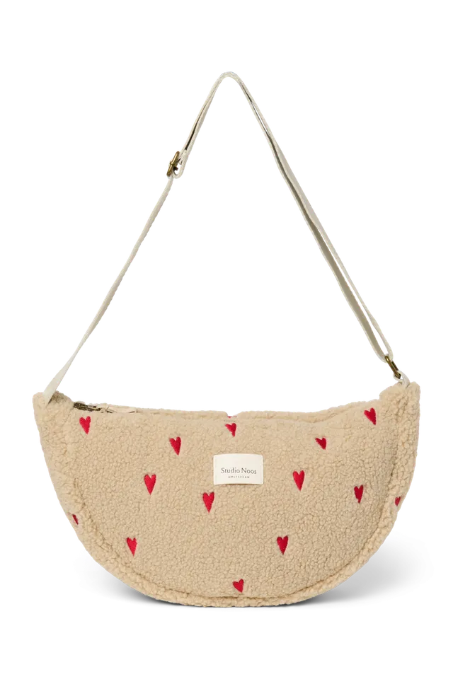 Studio Noos Teddy Fanny Pack Bauchtasche Ecru Hearts