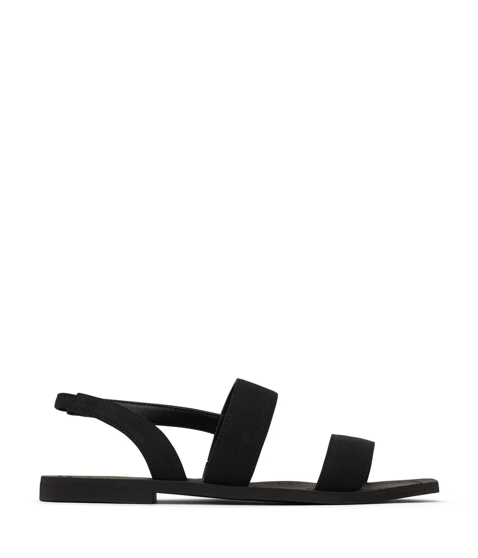 Matt & Nat Tilie Sandalen Schwarz veganes Wildleder