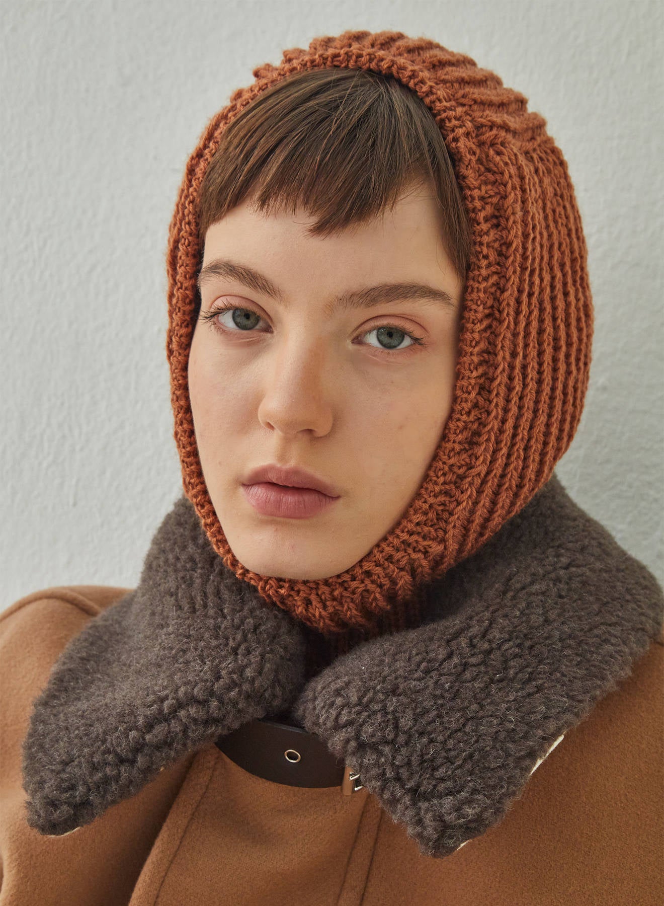 Maria la Rosa Lina Balaclava Smaragd Wolle
