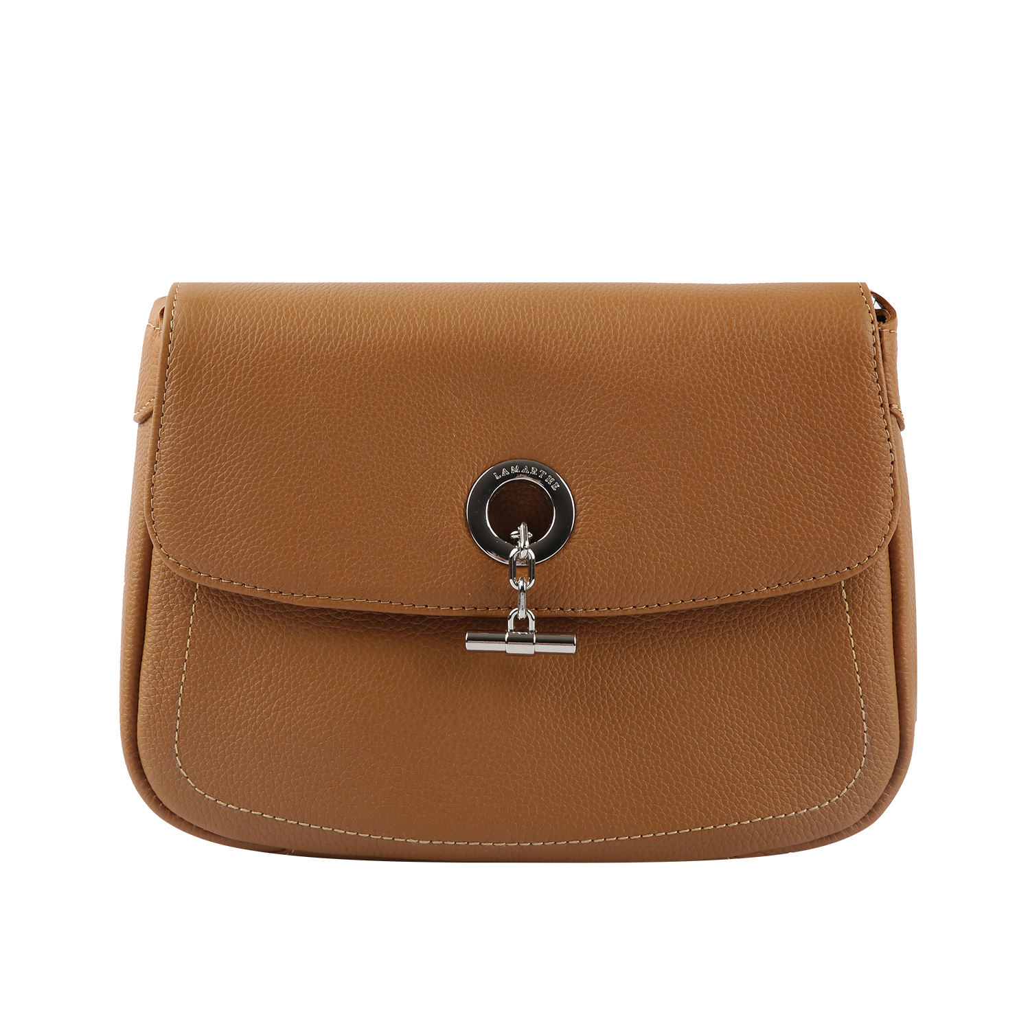 Lamarthe Paris Umhängetasche Cognac Vollleder