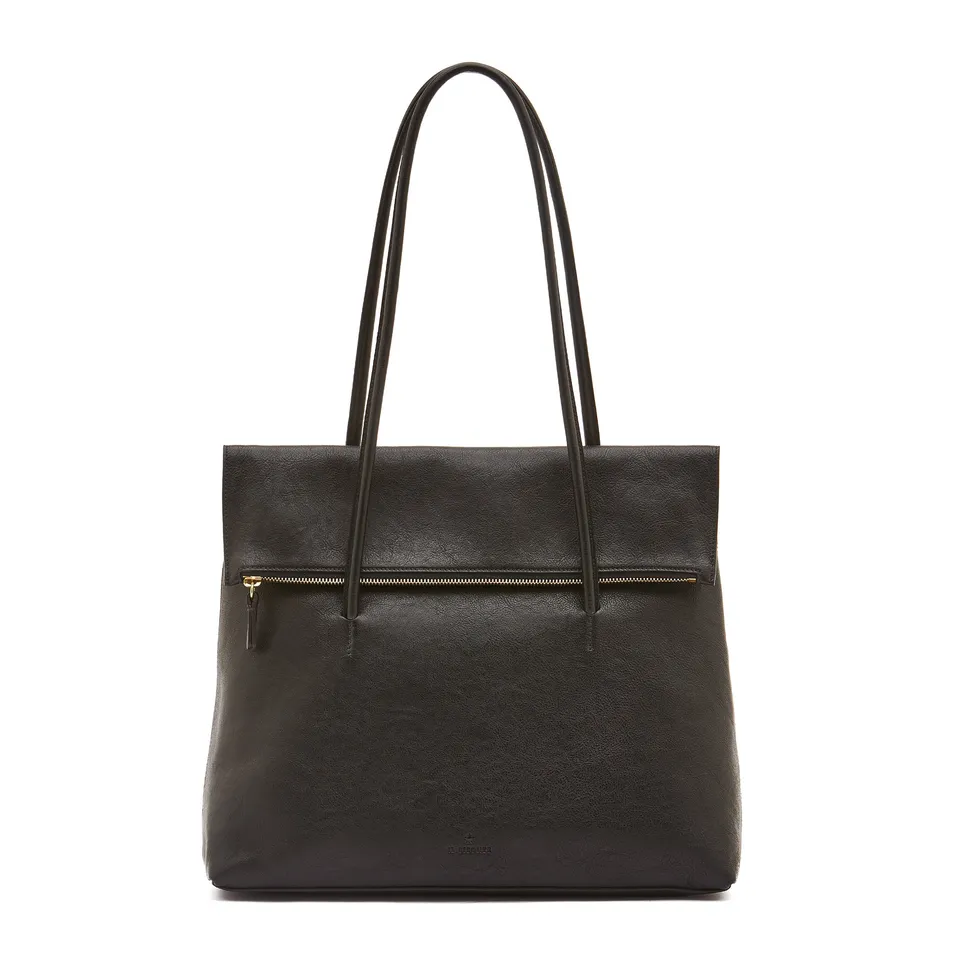 Il Bisonte Anna Shopper schwarz Rindsleder