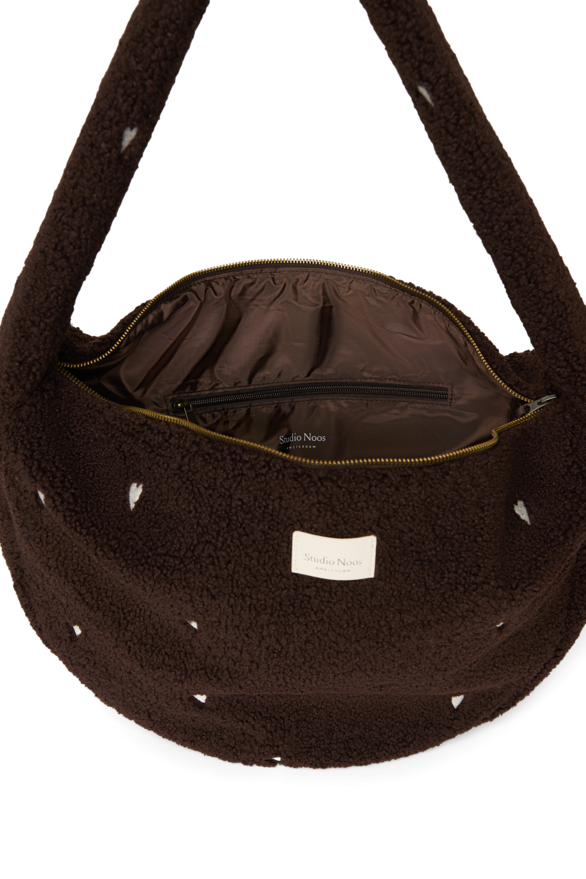 Studio Noos Teddy Cross Body Bag Umhängetasche Schoko Hearts