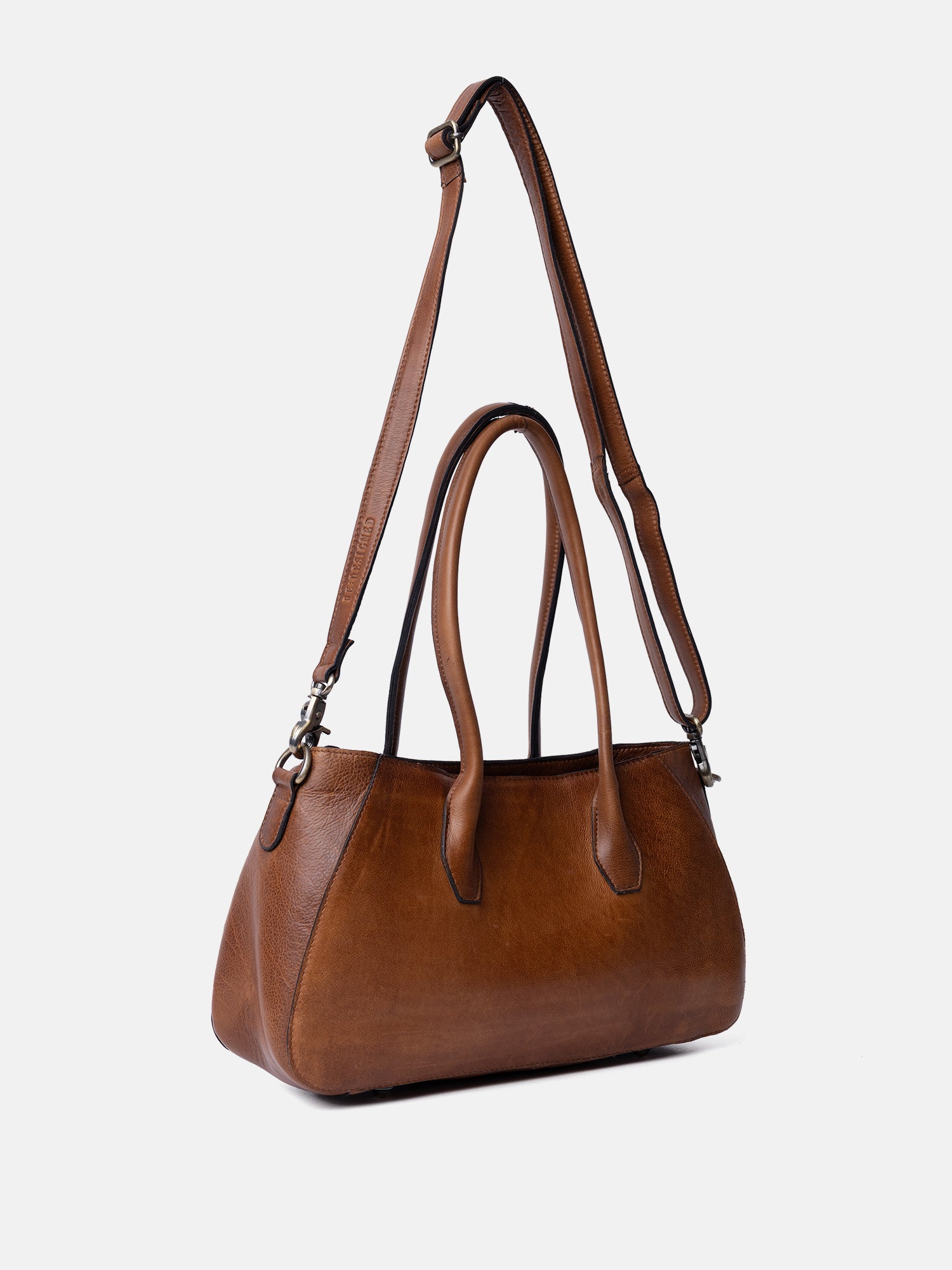 RE:DESIGNED Silje Small Handtasche Walnut Vollleder
