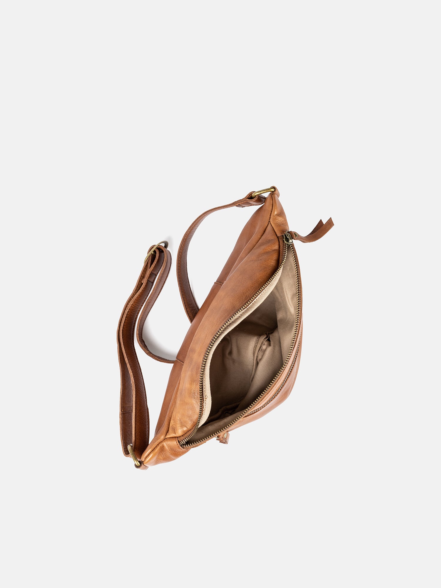 RE:DESIGNED Faust Urban Bauchtasche Walnut Vollleder