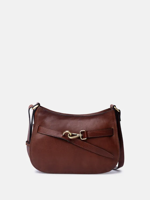 RE:DESIGNED Sif Small Umhängetasche Cognac Vollleder