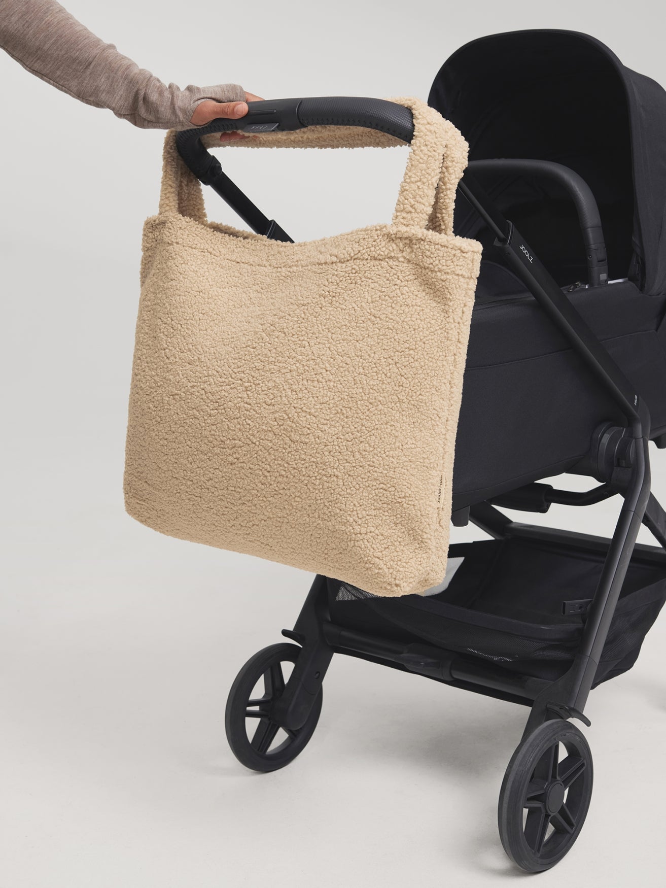 Studio Noos Teddy Mom Bag Shopper Ecru Plüsch