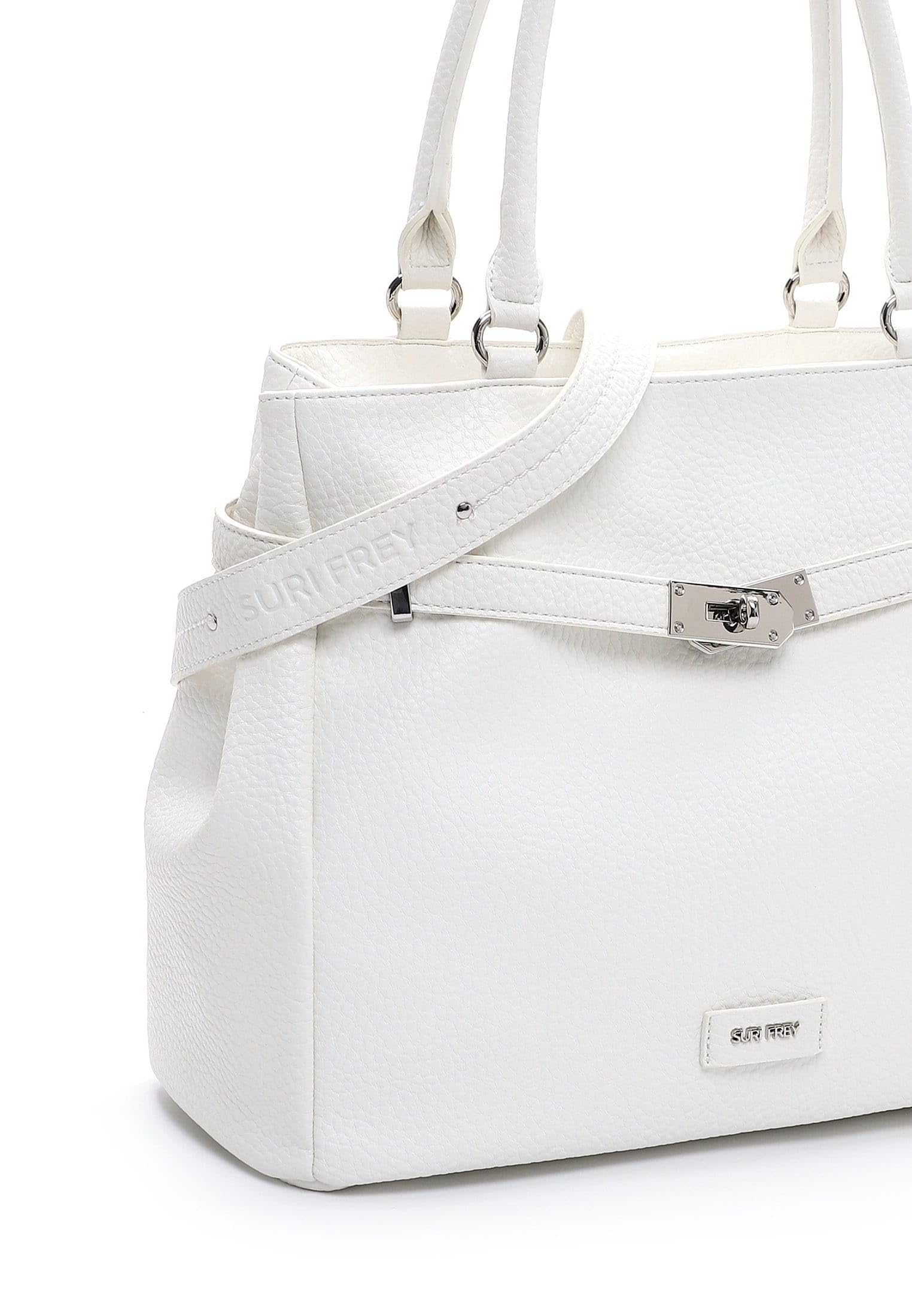 SURI FREY Leony Cityshopper Handtasche Weiß genarbt