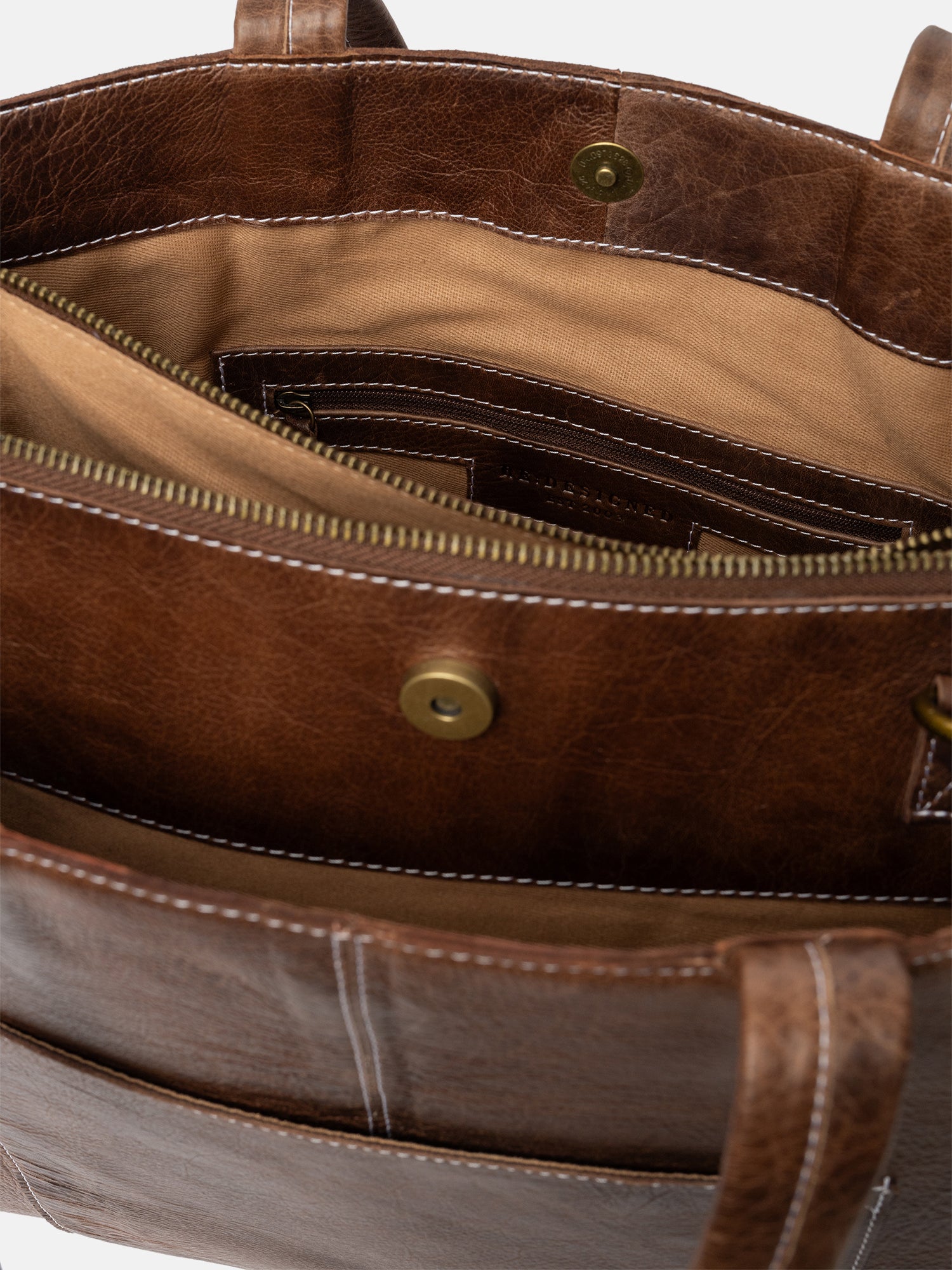 RE:DESIGNED Eliana 6055 Arbeitstasche Woodsmoke Leder