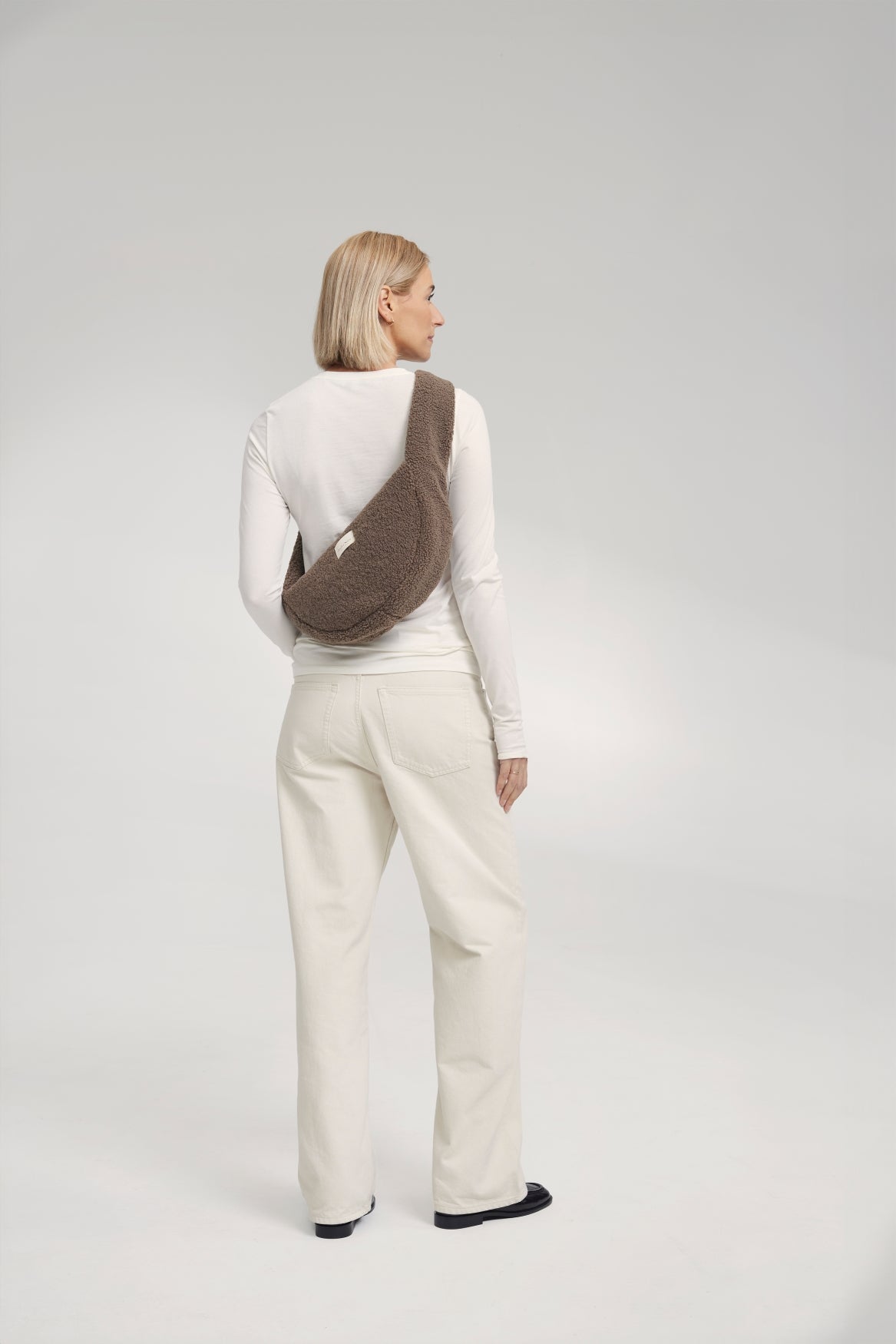 Studio Noos Teddy Mini Crossbody Umhängetasche Braun Reissverschluss