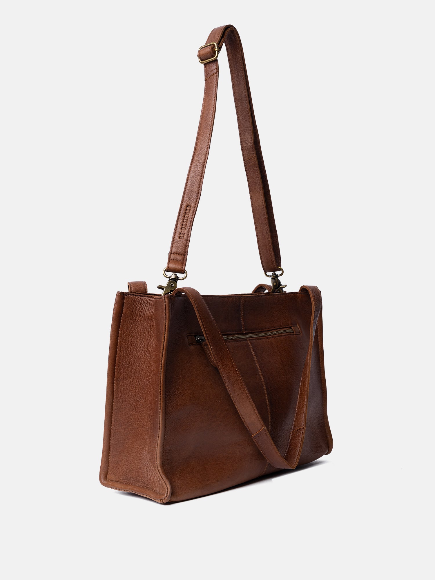 RE:DESIGNED Aro Small Schultertasche Walnut Vollleder