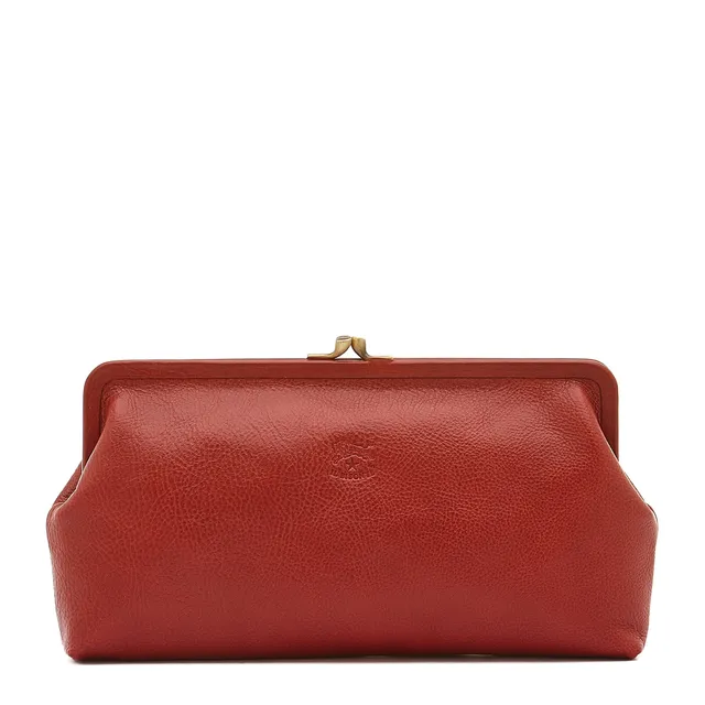 Il Bisonte Manuela Pochette rot Vollleder Clutch