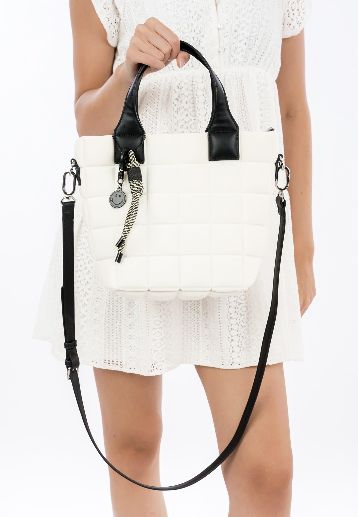 SURI FREY Jancy Cityshopper S Handtasche Ecru gesteppt