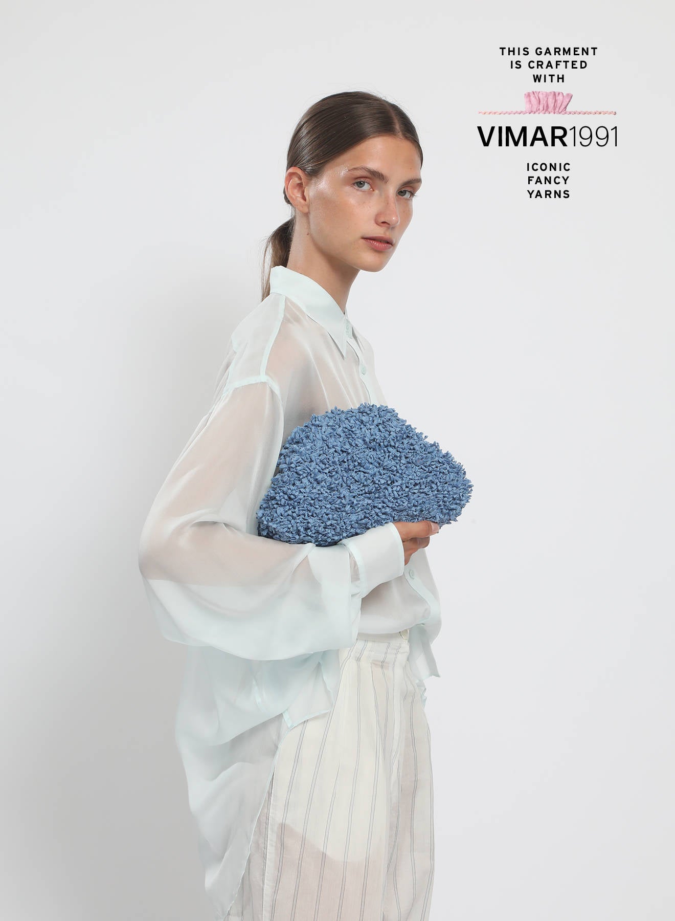 Maria la Rosa Anemone Mini Bag Clutch Mint Häkel-Strick