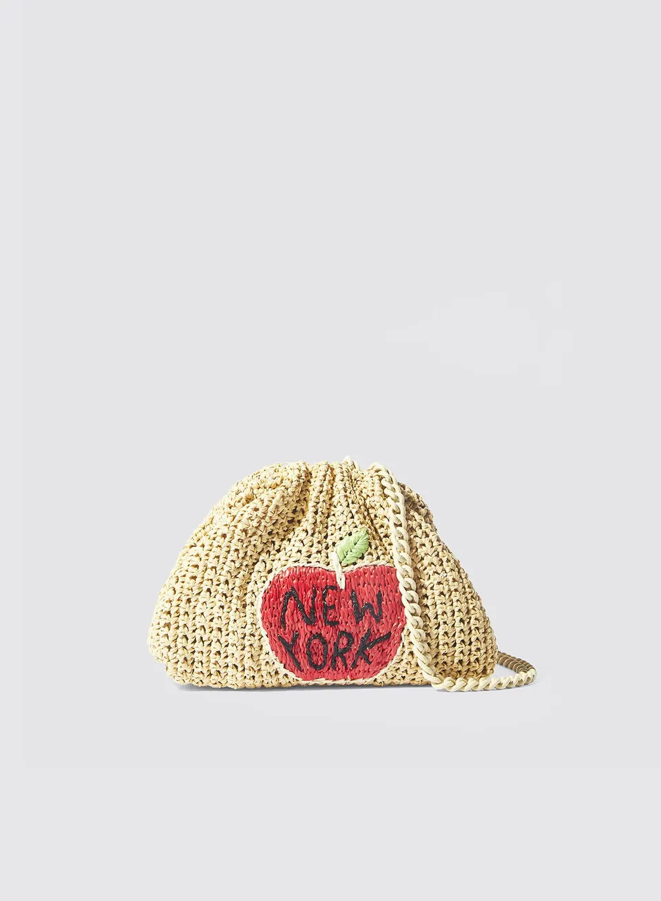 Maria la Rosa NY Mini Bag Crochet Clutch Natural Apfel