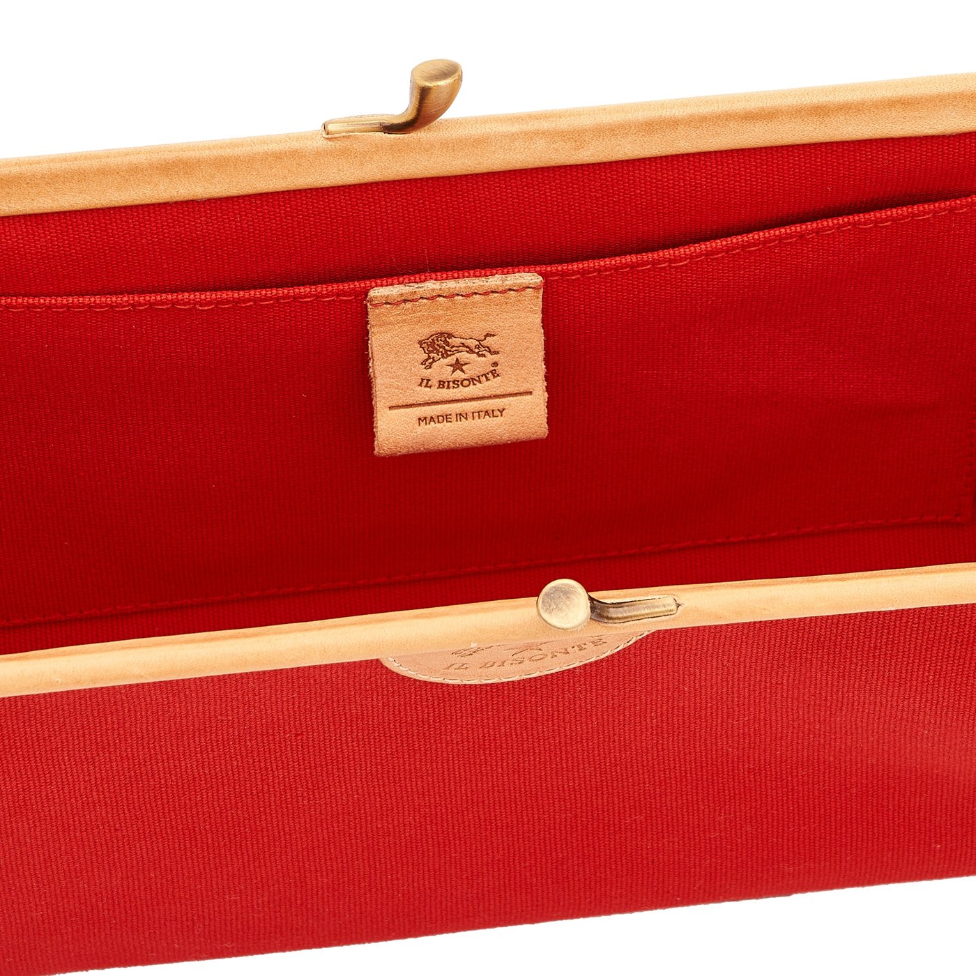 Il Bisonte Pochette Clutch rot natur Baumwolle