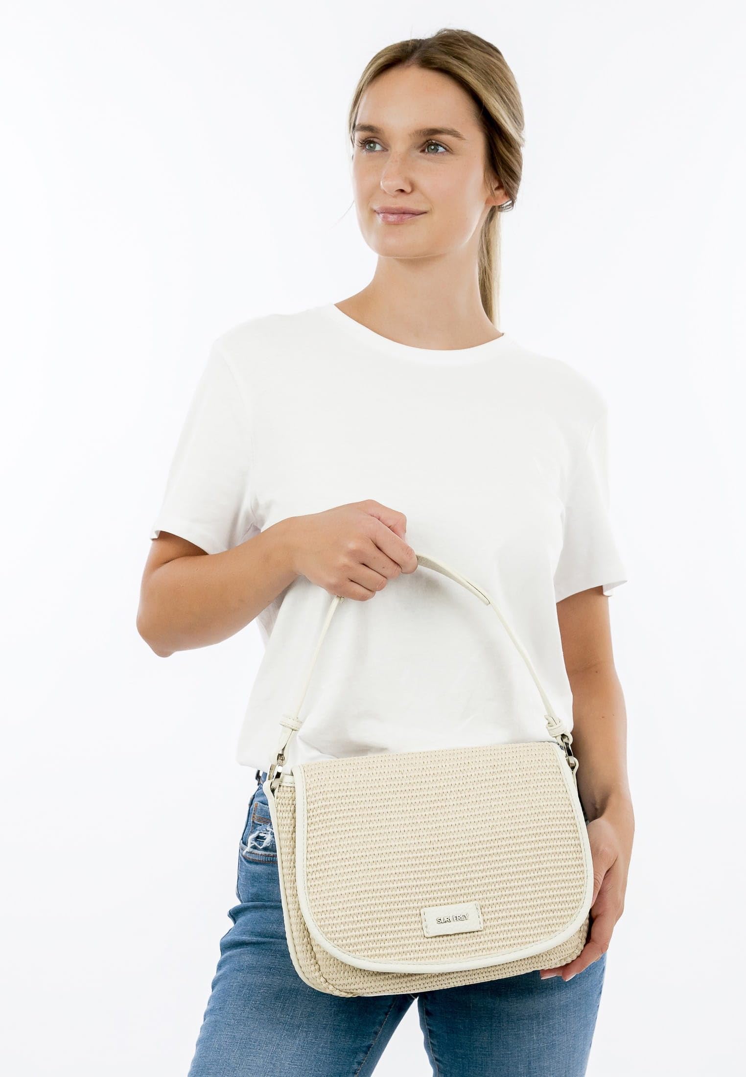SURI FREY SFY Cady Schultertasche Ceramics Beige Magnetverschluss