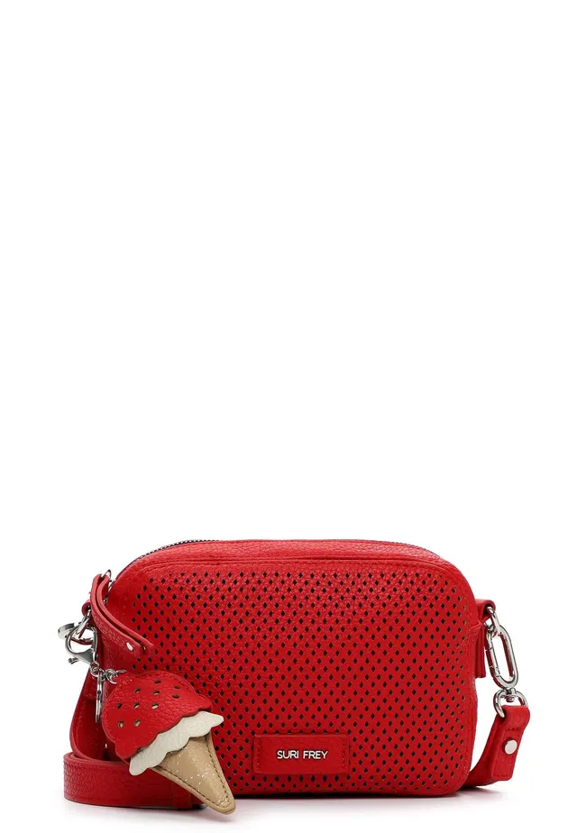 SURI FREY Cilly Crossbody Umhängetasche Rot perforiert