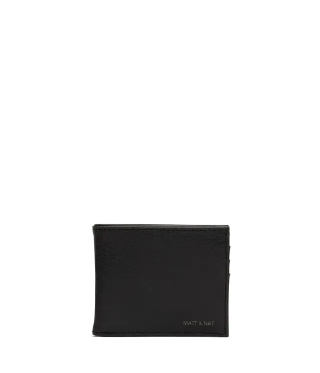 Matt & Nat Rubben Geldbörse Schwarz vegan faltbar