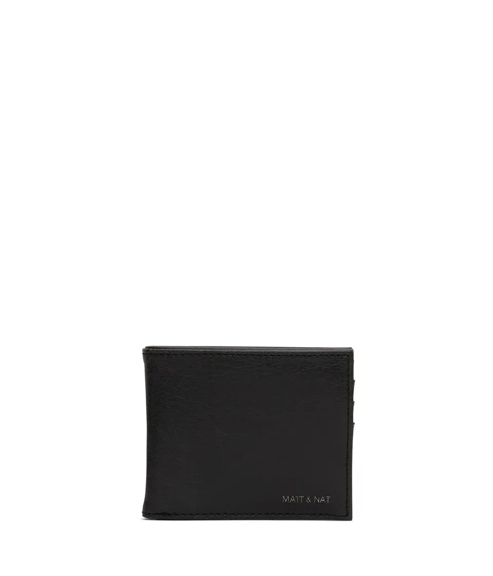 Matt & Nat Rubben Geldbörse Schwarz vegan faltbar