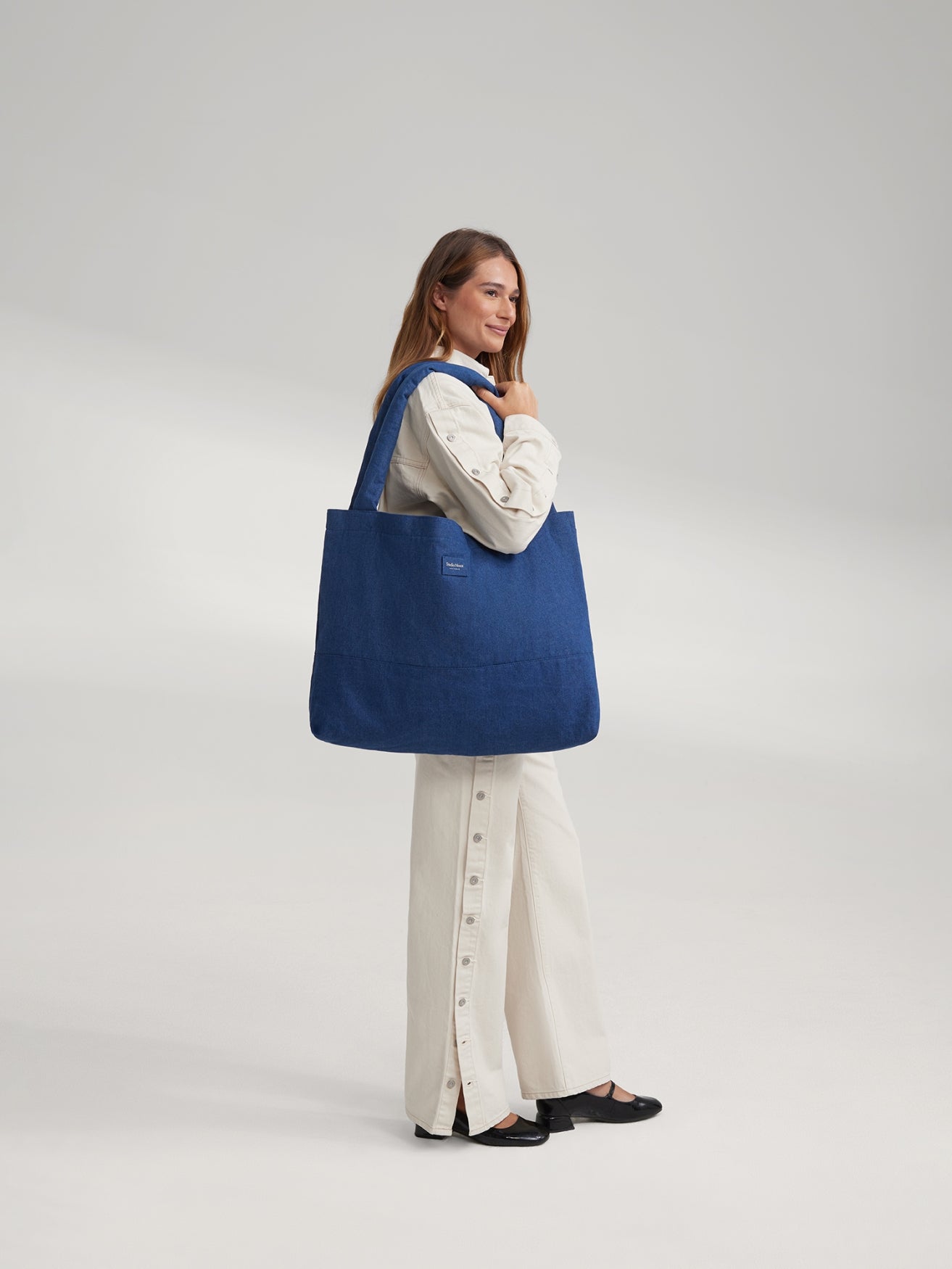 Studio Noos Denim Mom Bag Shopper Dark Blue Denim