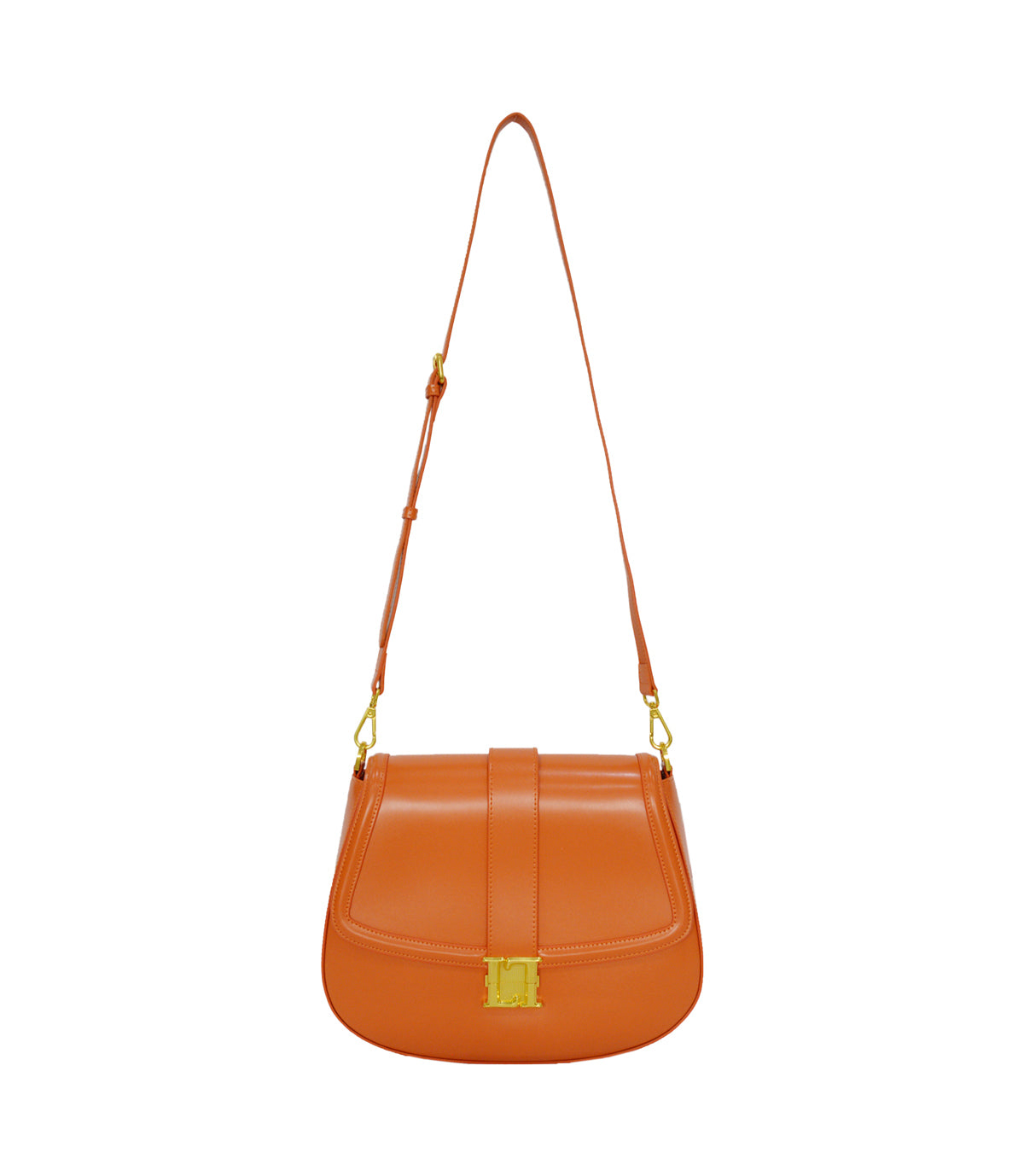 Lamarthe Bella Schultertasche Orange Rinds-Spaltleder