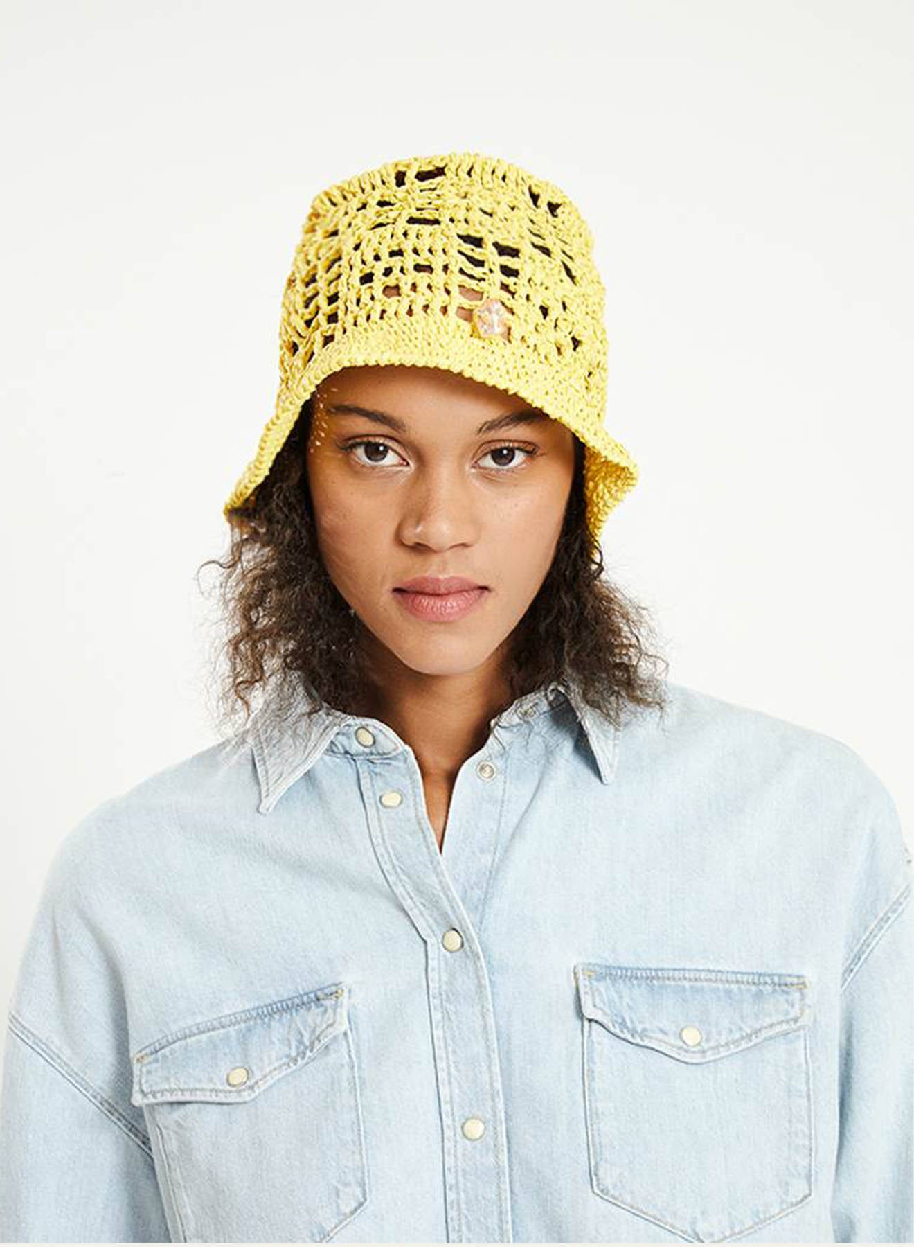 Maria la Rosa Crochet Hut OS Viskose-Raffia
