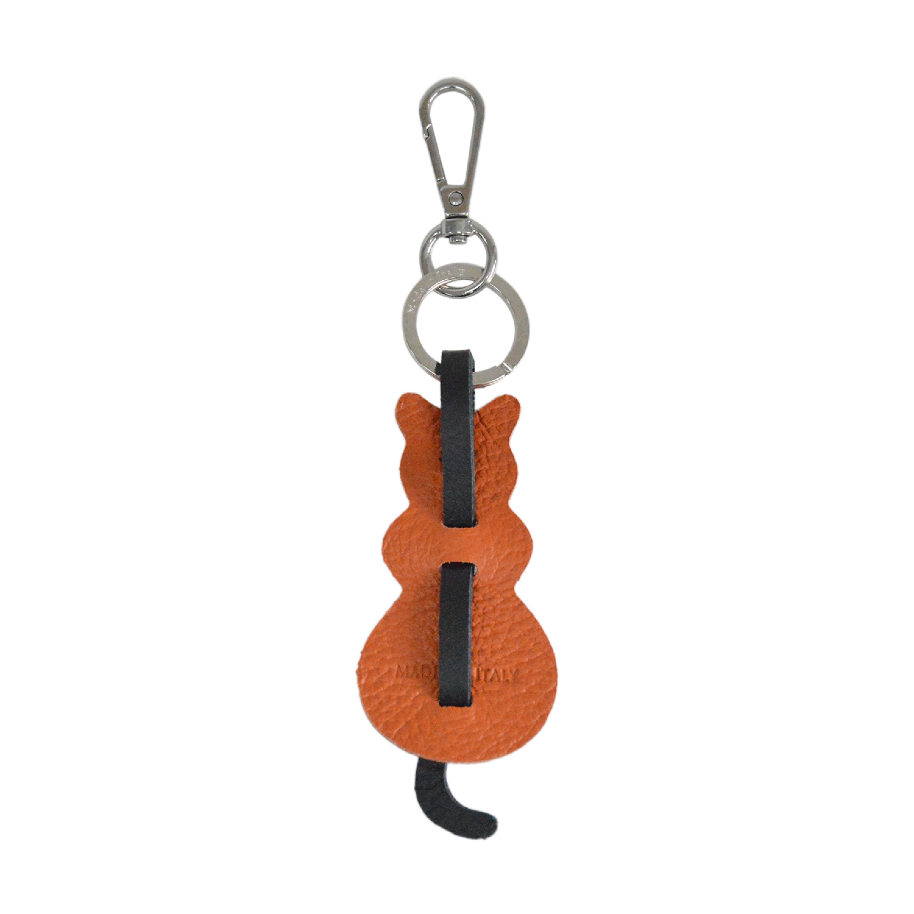 Lamarthe Cupidon Charms Schlüsselanhänger Orange Rindsleder