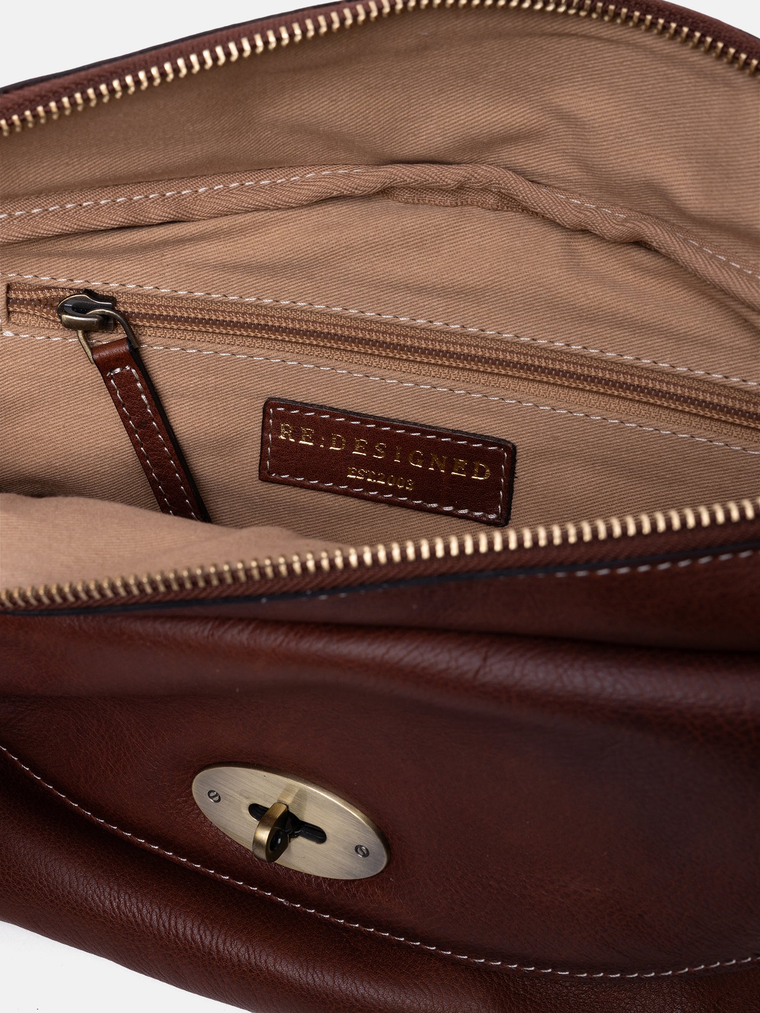 RE:DESIGNED Saya Bumbag Gürteltasche Cognac Vollleder