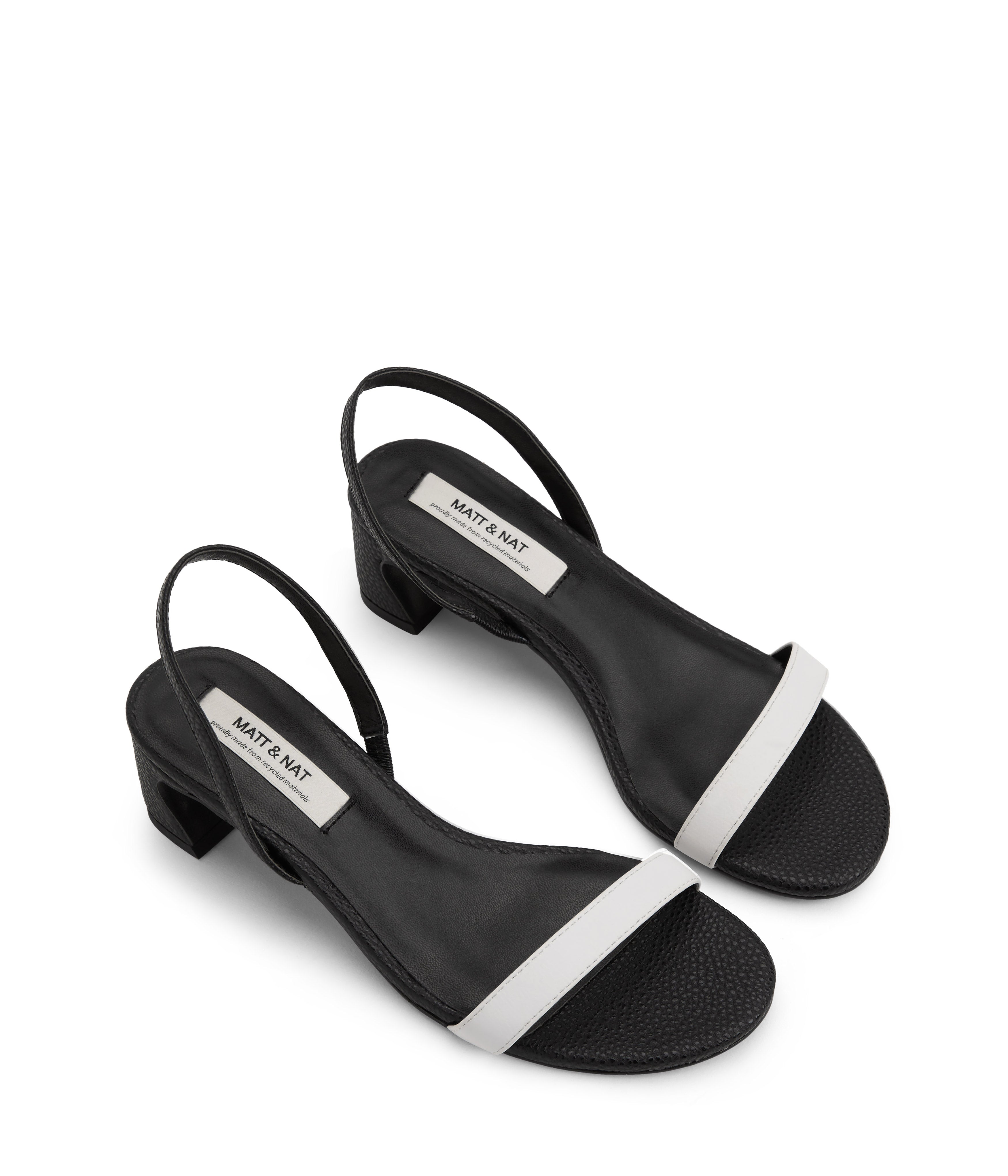 Matt & Nat Pepita Sandale Schwarz 38 Absatz vegan