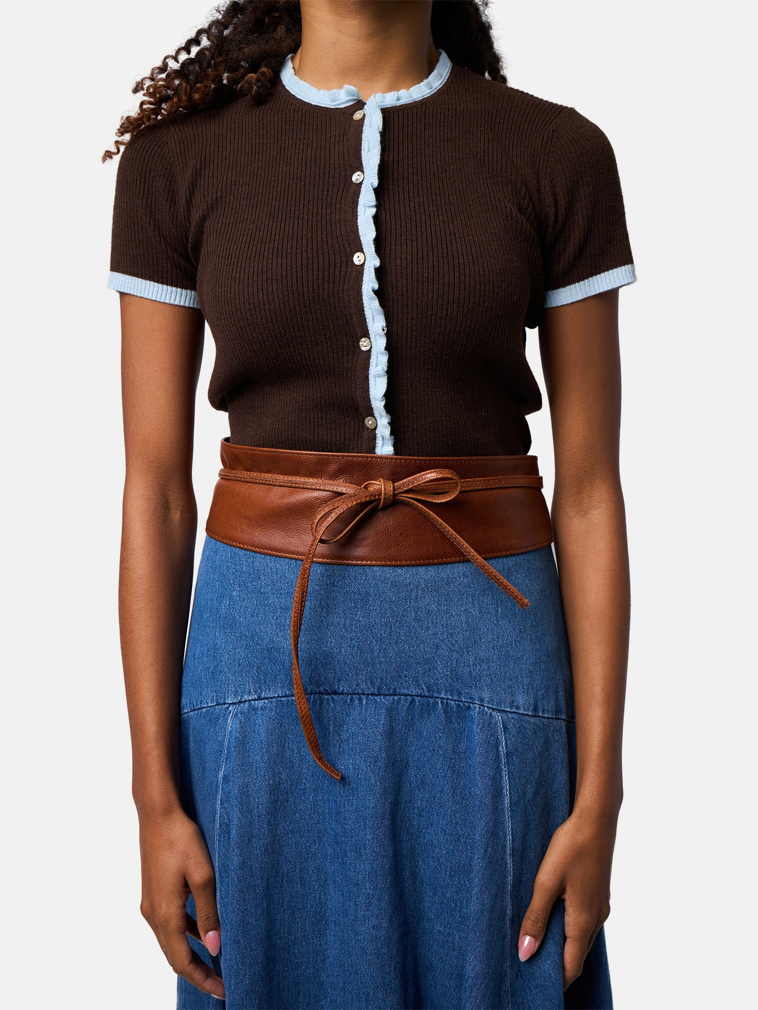 RE:DESIGNED Halle Gürtel Walnut Bindegürtel Leder