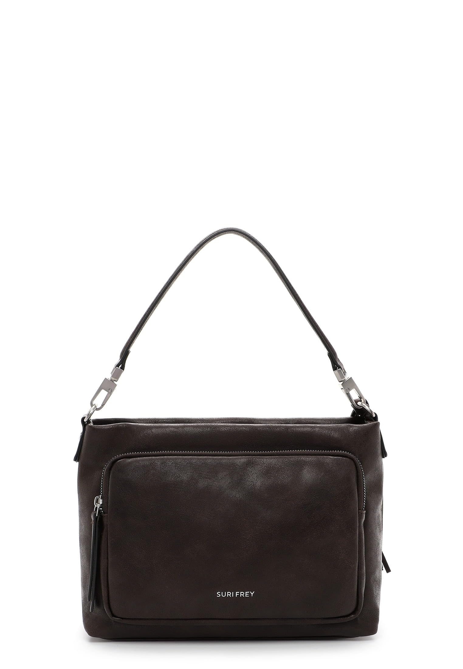 SURI FREY Carly Beutel Schultertasche Braun Zipper